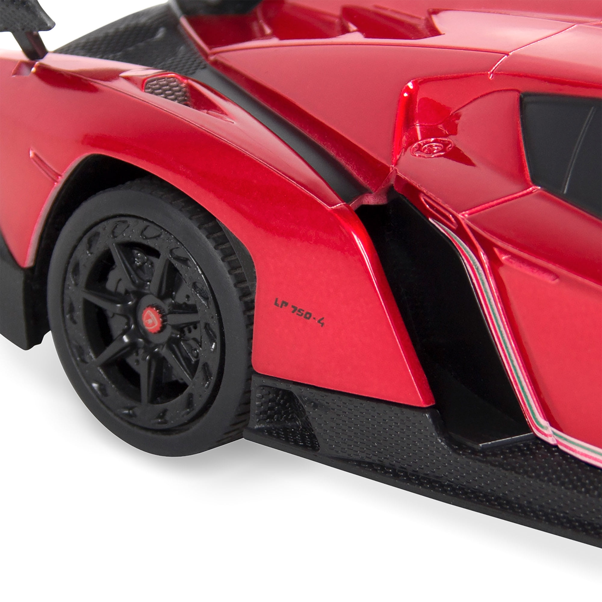 Best Choice Products 1/24 Scale RC Lamborghini Veneno Sport Racing Car (Red, 8 in x 3.25 in x 2 in) f83ij