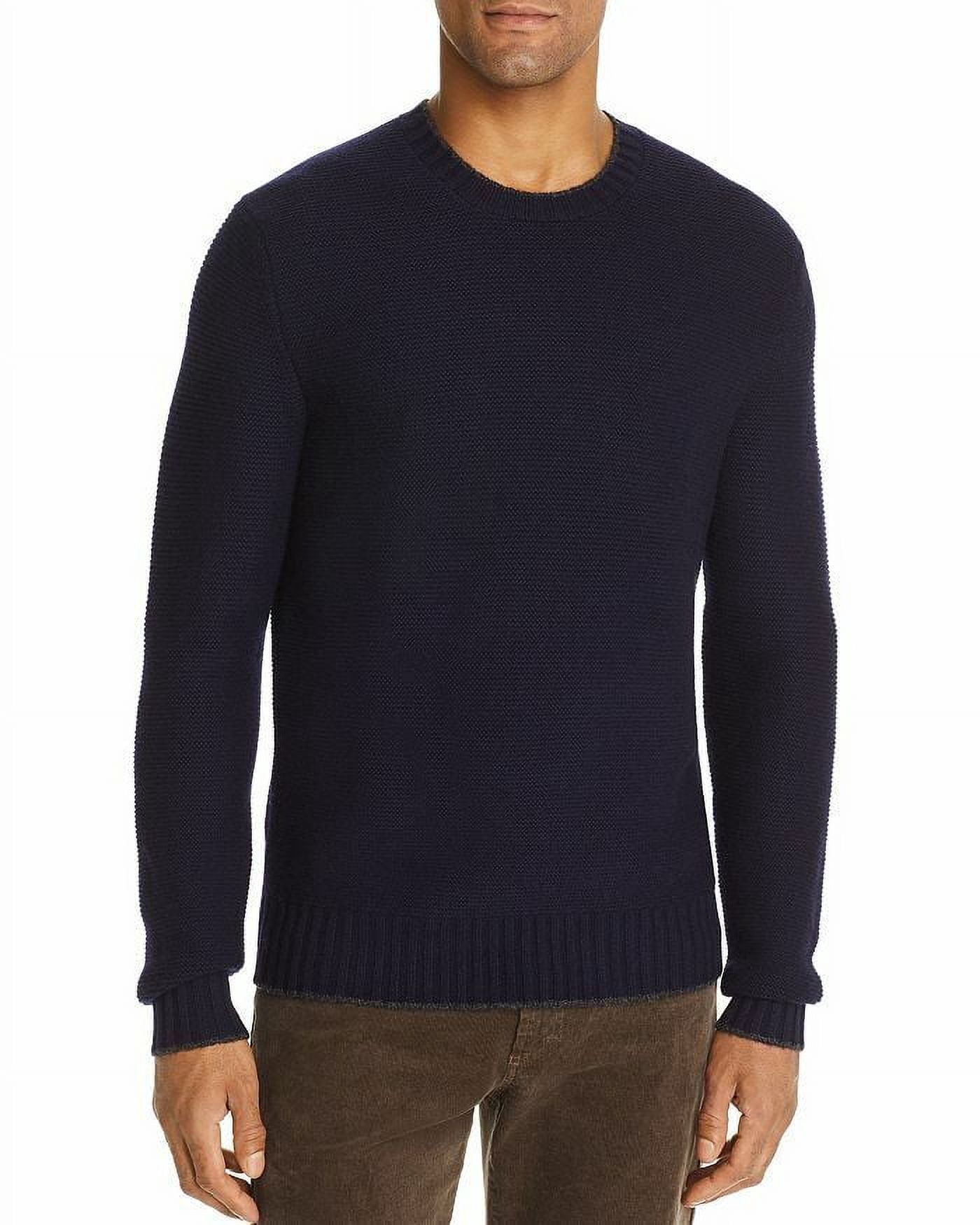 The Men's Store Tipped Crewneck Sweater (Blue, Large) 2zkm7