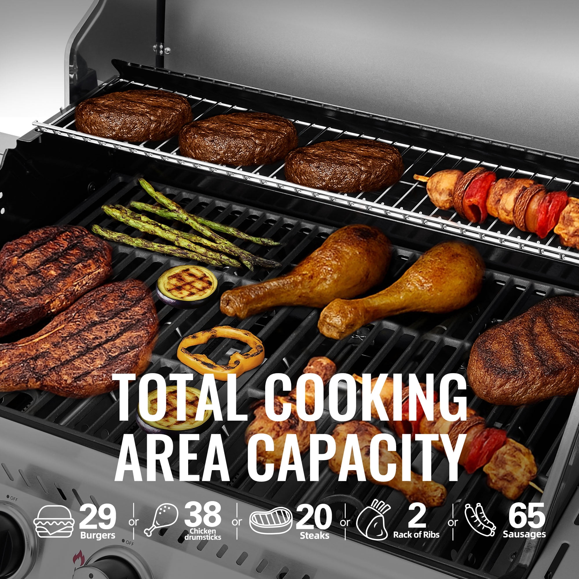 Royal Gourmet GA5401T 5-Burner Liquid Propane Gas Grill with Side Burner (Silver, 632 sq. in.) 8cci9