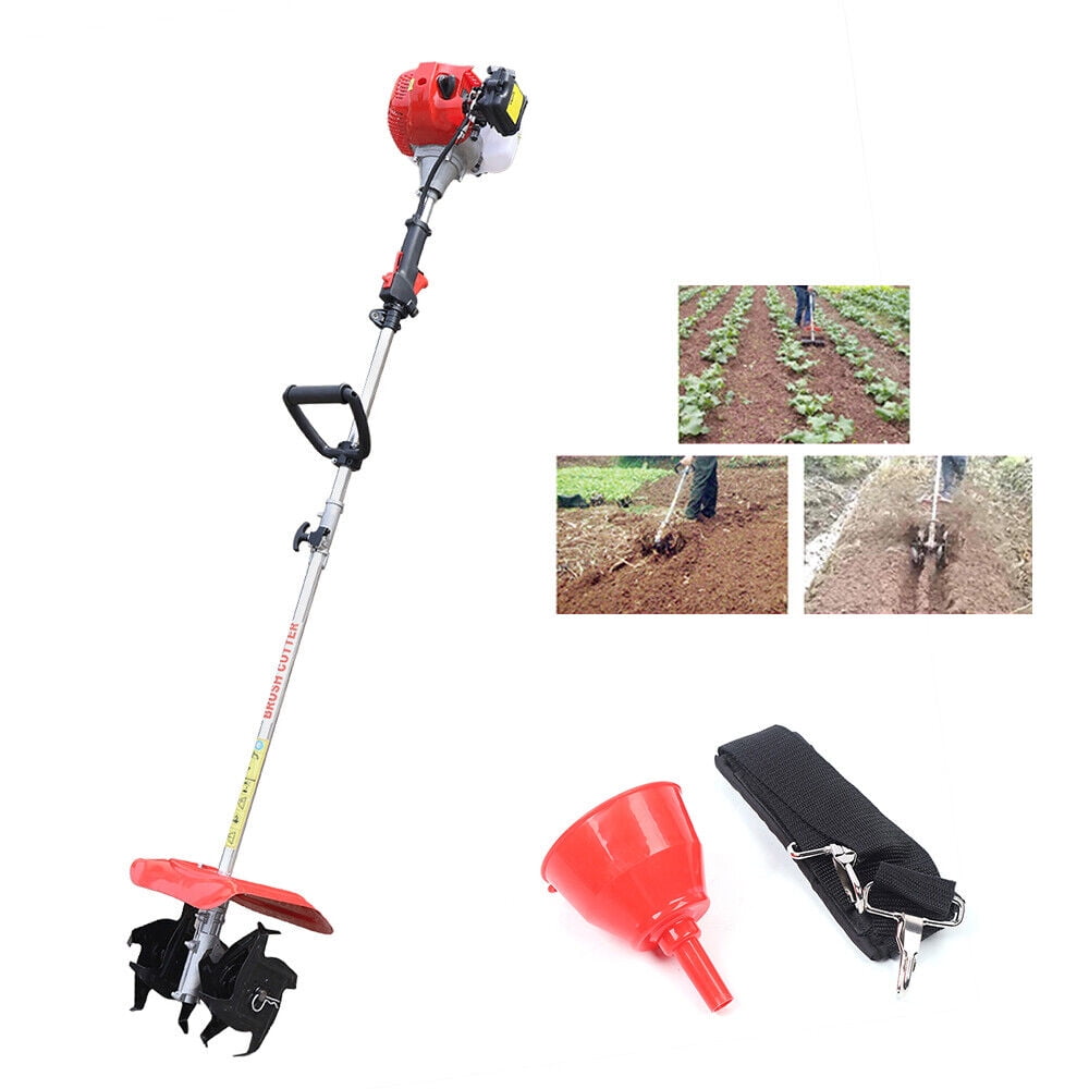 Generic 51.7cc 2-Stroke Gas Powered Mini Tiller Cultivator for Garden and Farm (9 in Width) 802l9