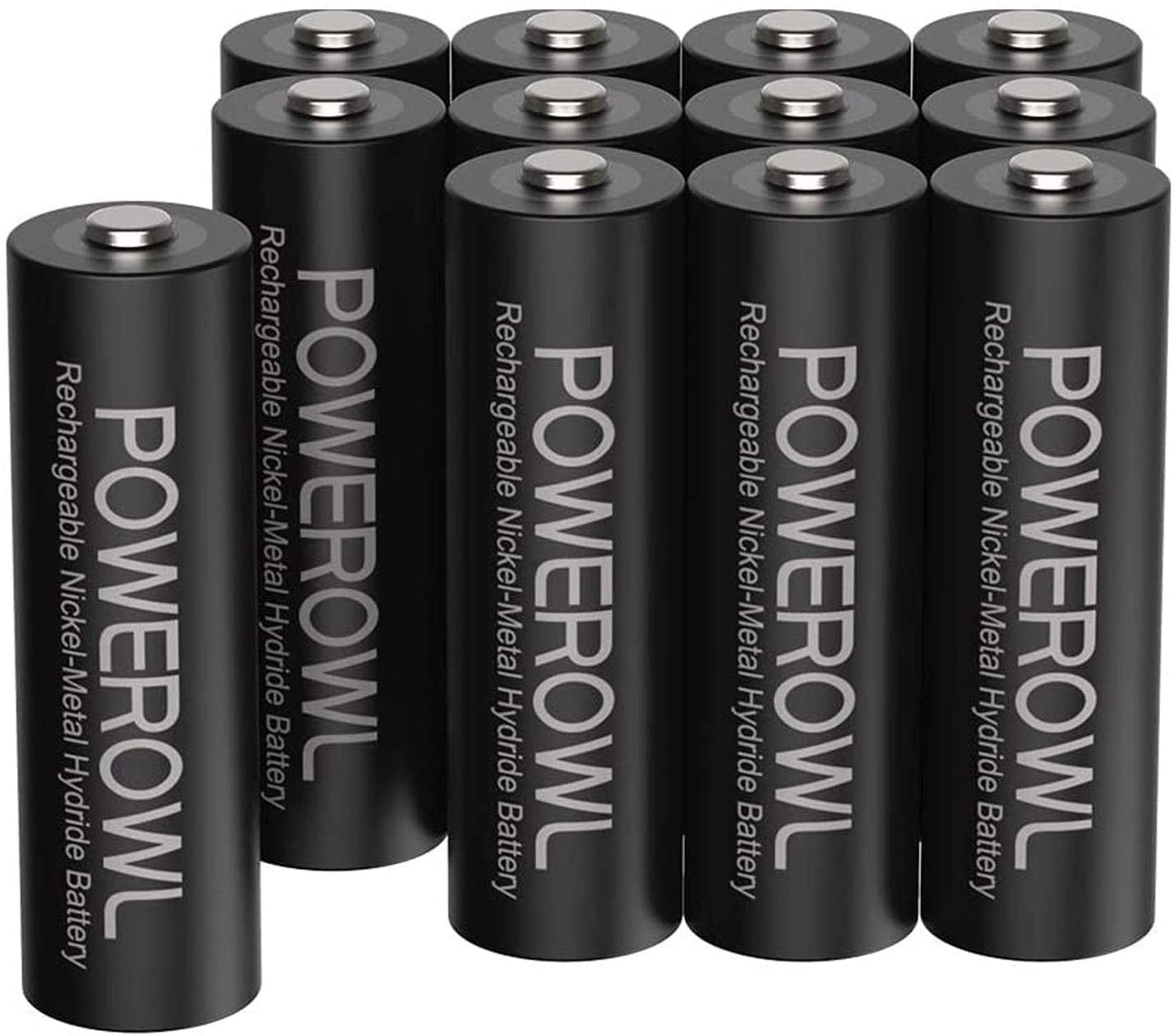 POWEROWL AA Rechargeable Batteries (2800mAh, 12-Pack) 2xwqk