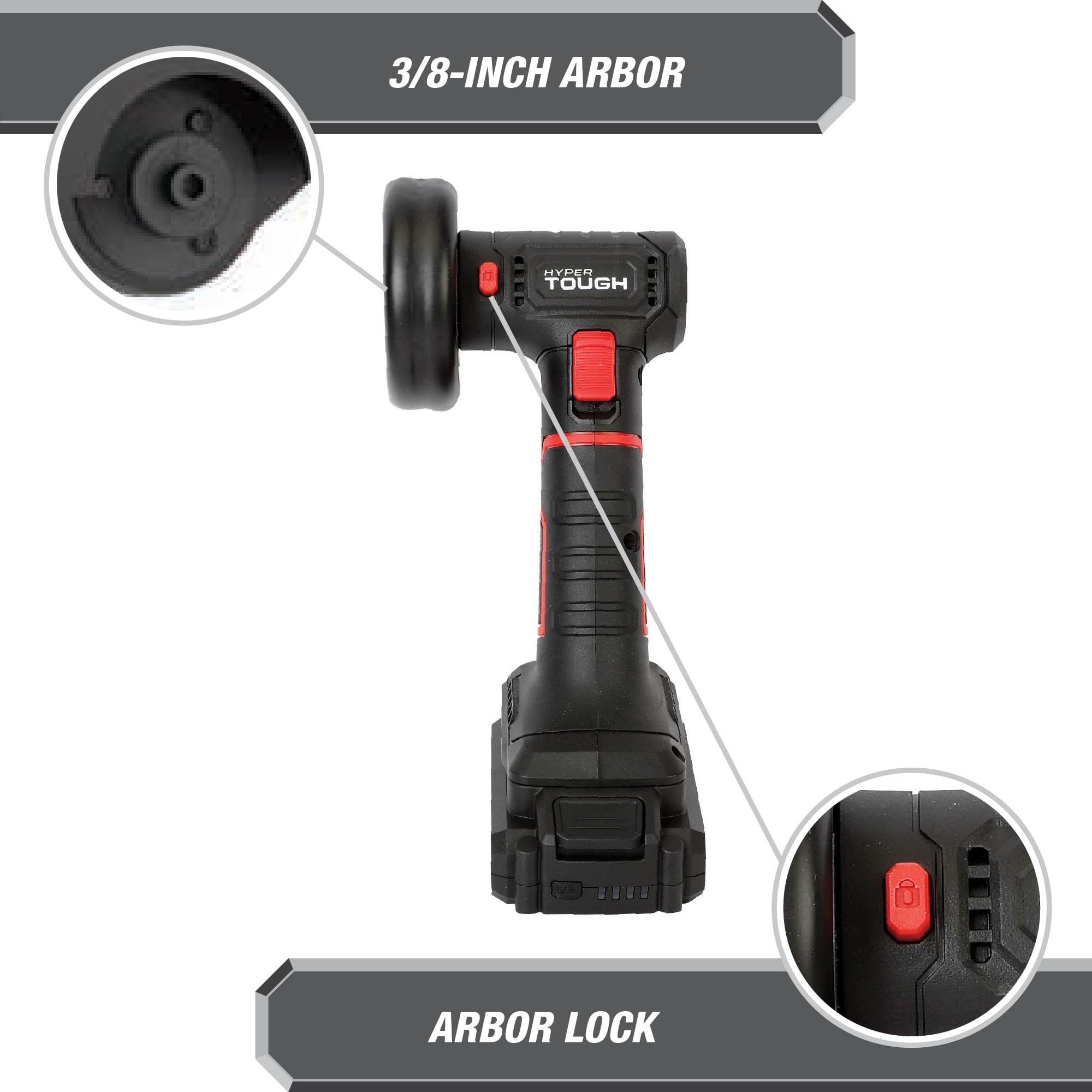 Hyper Tough 20V Max Brushless Cordless Cut-Off Tool with 3-inch Disc (1.5Ah Battery and Charger Included) 9h28z