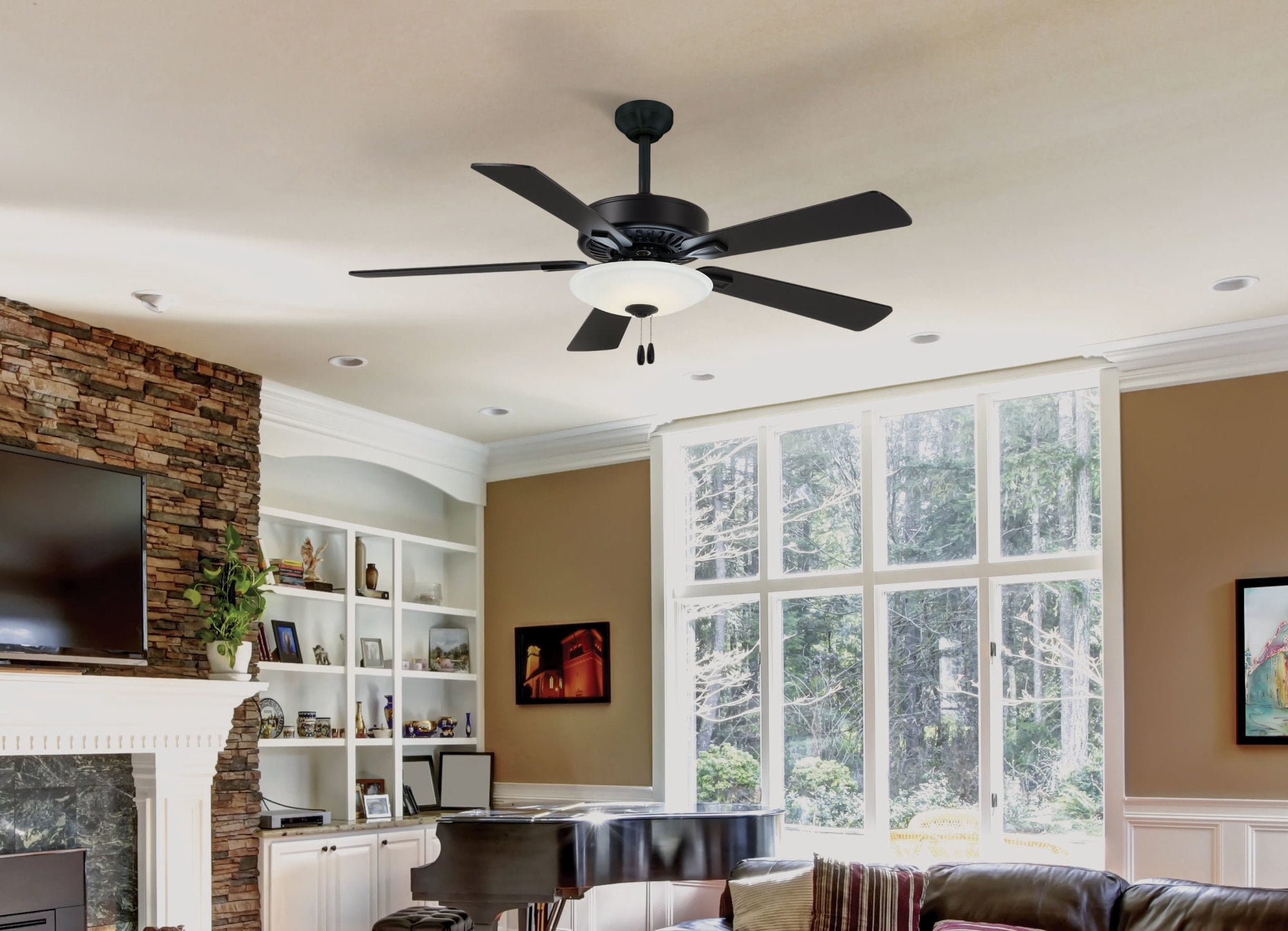 Minka-Aire Contractor LED Ceiling Fan with Light (Oil-Rubbed Bronze, 52 in) t8o6n