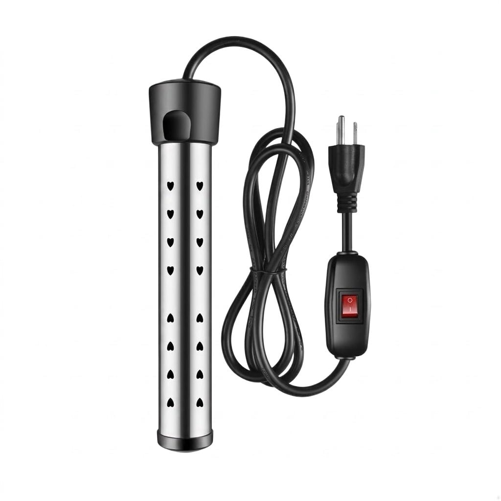 Asoricing Electric Immersion Water Heater, 1500W Fast Heating Element for Pools and Buckets (Black) 9fvuc