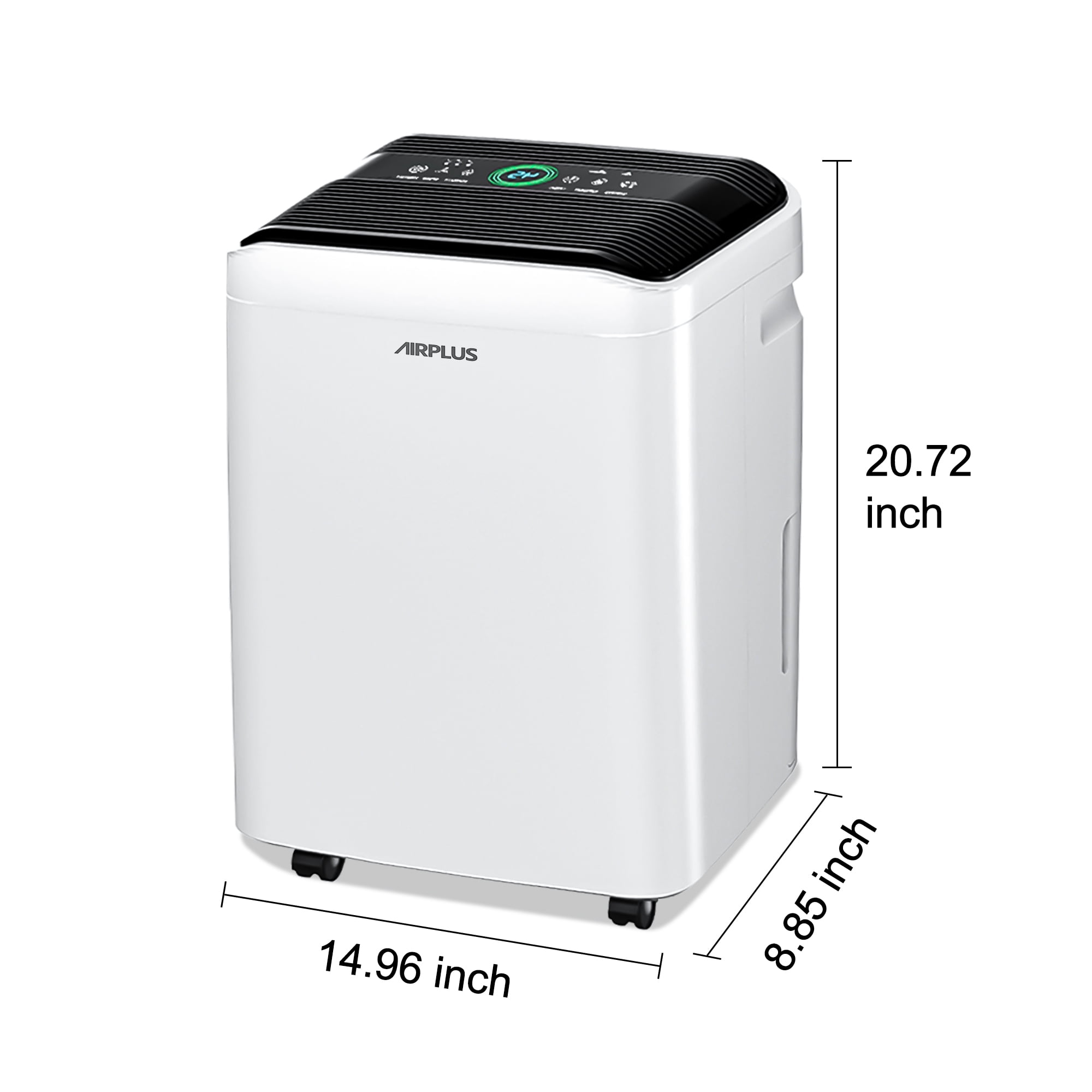 Edendirect 50 Pint Dehumidifier for Basements and Large Rooms, Intelligent Humidity Control with Drain Hose (White, 50 Pint) hx2d7