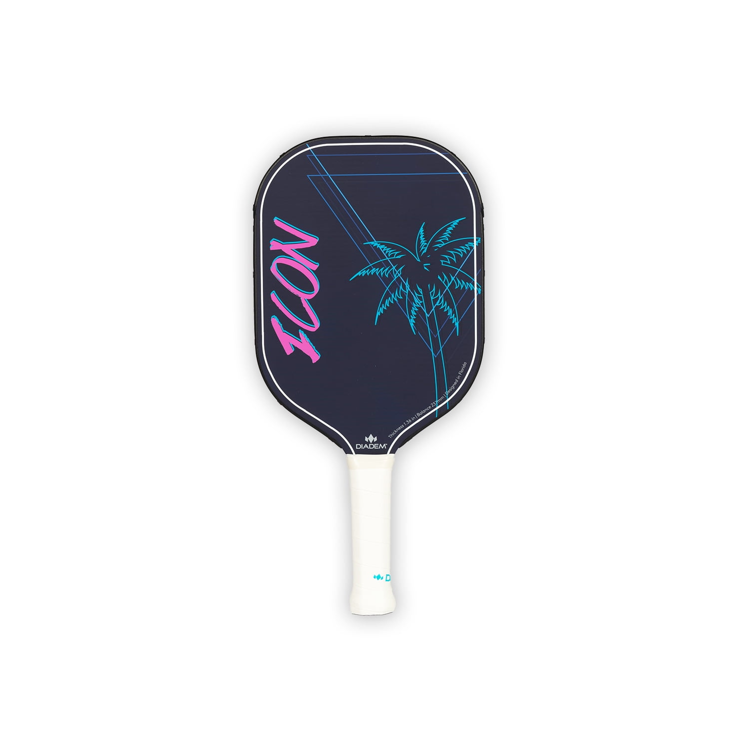 Diadem Sports Icon Pickleball Paddle, Lightweight Carbon Fiber Professional Performance (Blue Miami Vice, 7.7 oz) izwc9