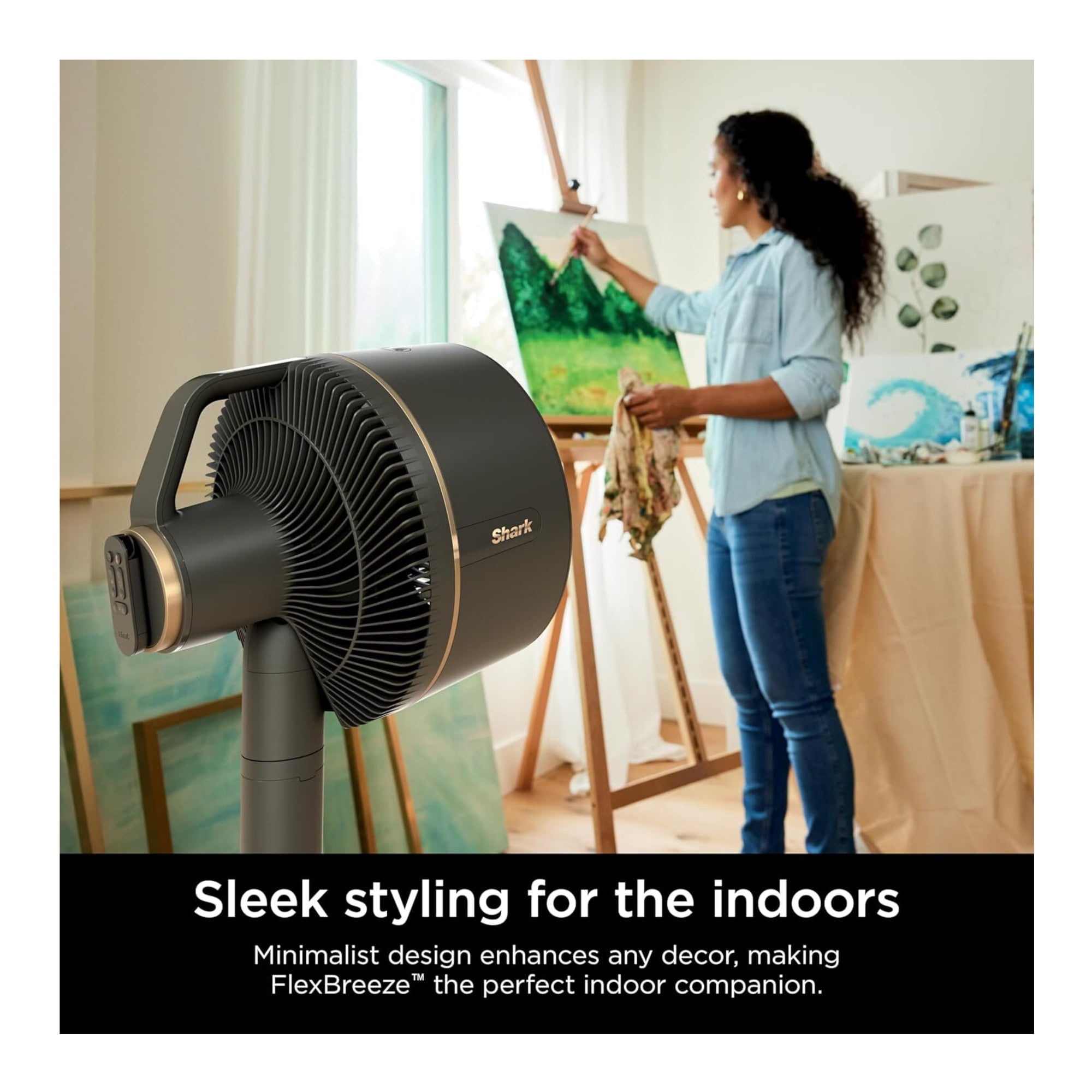 Shark FlexBreeze Portable Pedestal Tabletop Fan (Light Grey, 1 Unit) ah40h