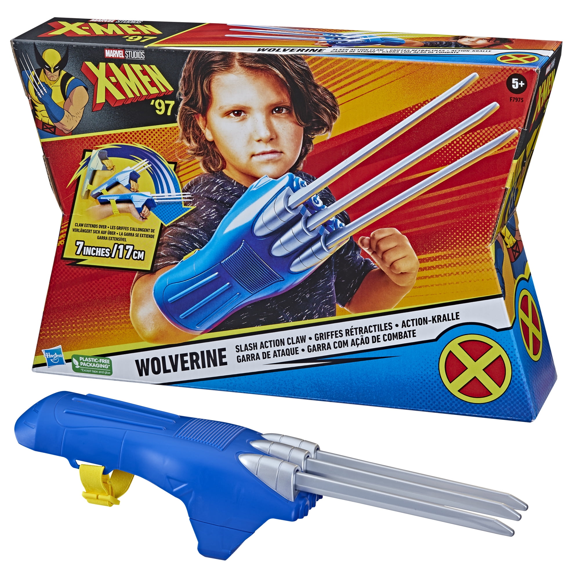 Marvel X-Men '97 Wolverine Slash Action Claw Role Play Toy (Yellow, 7 in) gvos9