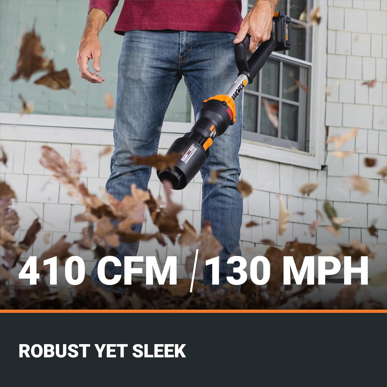 Worx WG543.9 20V Power Share LEAFJET Cordless Leaf Blower with Brushless Motor (Tool Only) ejh52