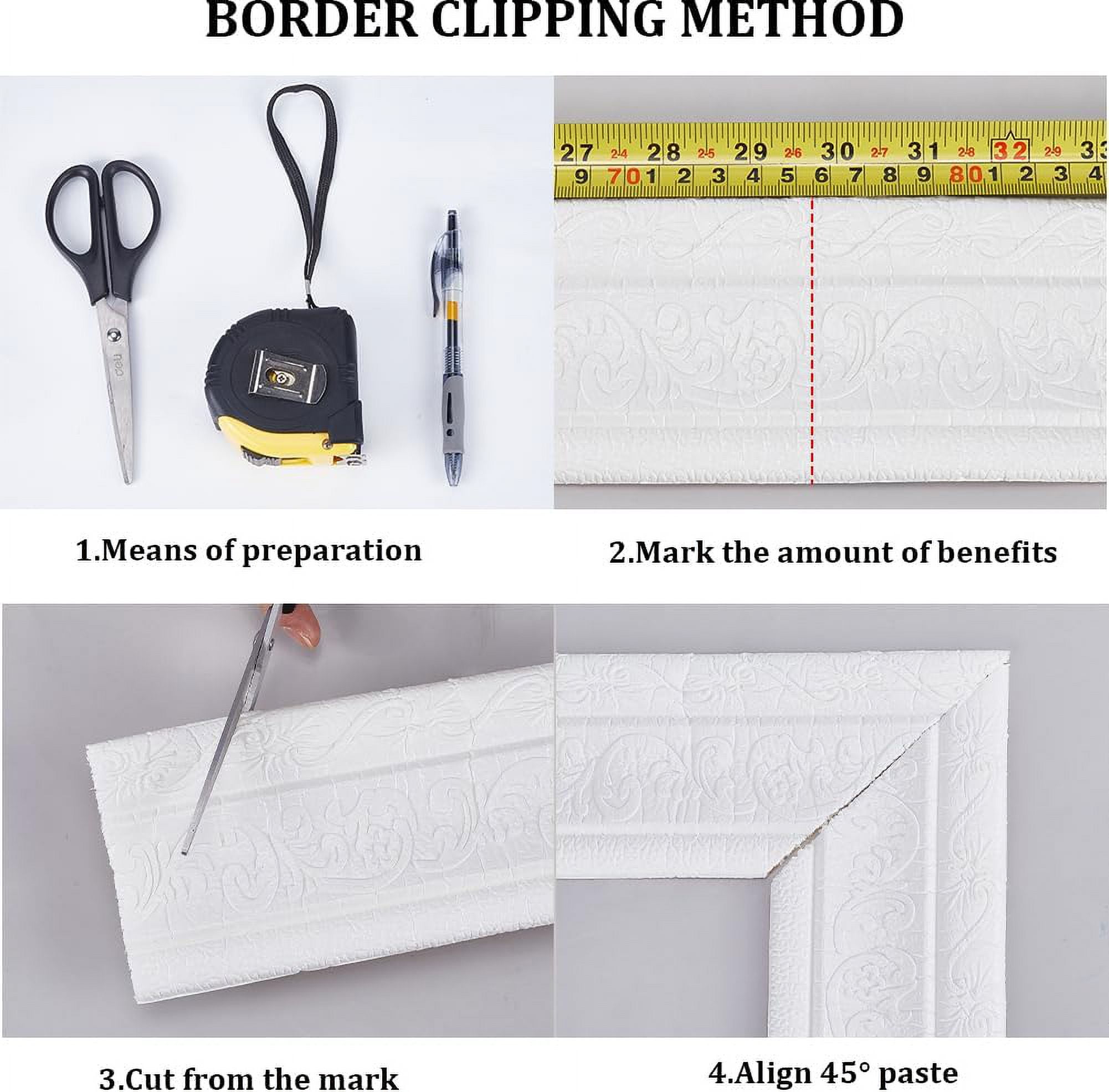 Generic Crown Molding Peel and Stick Flexible Foam Trim 3D Decorative Wall Border (White, 88.6 in x 3.14 in) fhhul