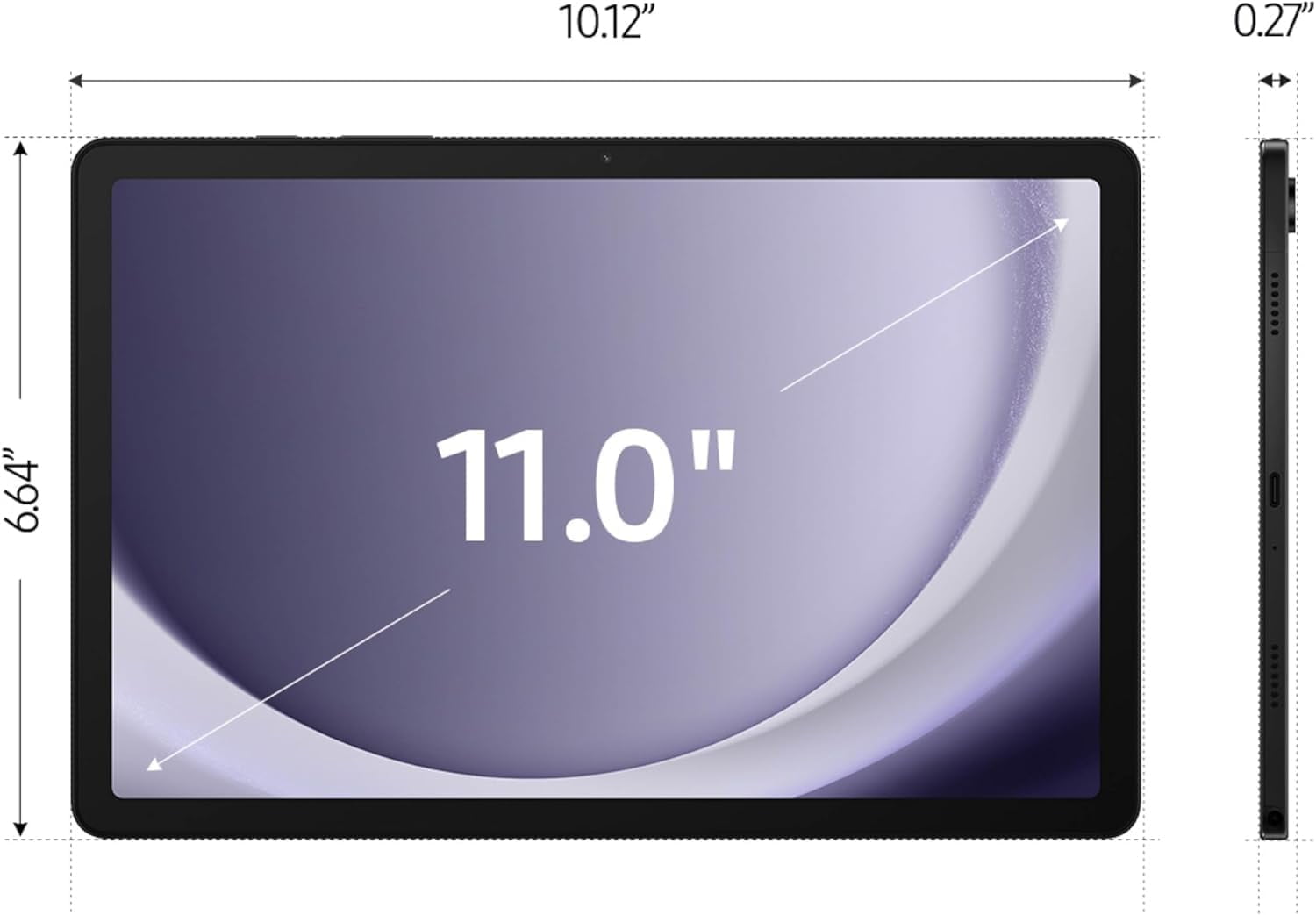 Samsung Galaxy Tab A9+ 10.9 in Android Tablet with Book Cover (Graphite, 64GB) 0x9zv