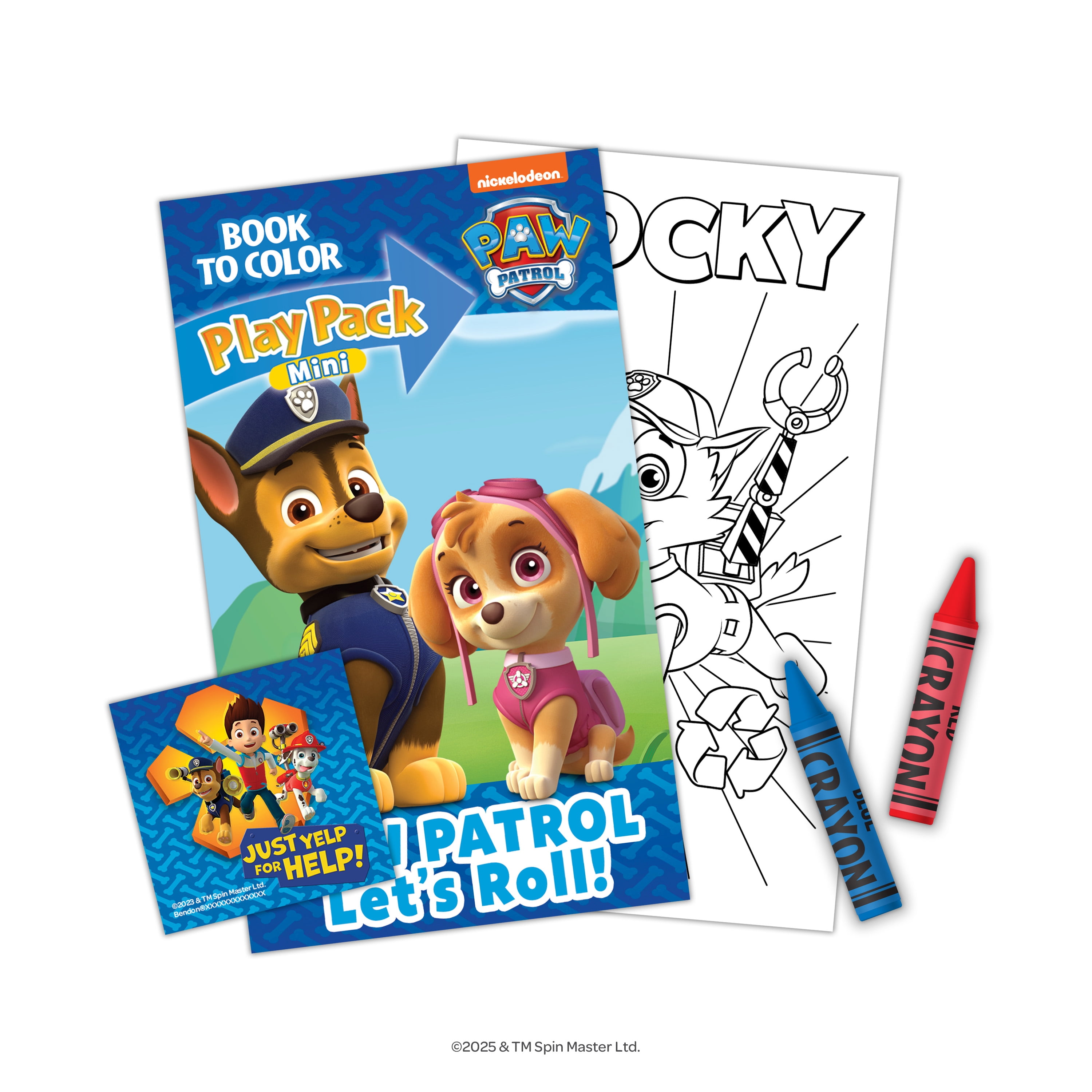 PAW Patrol Mini Coloring Activity Set with Crayons and Stickers (8 Pack, 3.5 in x 5.75 in) slecn
