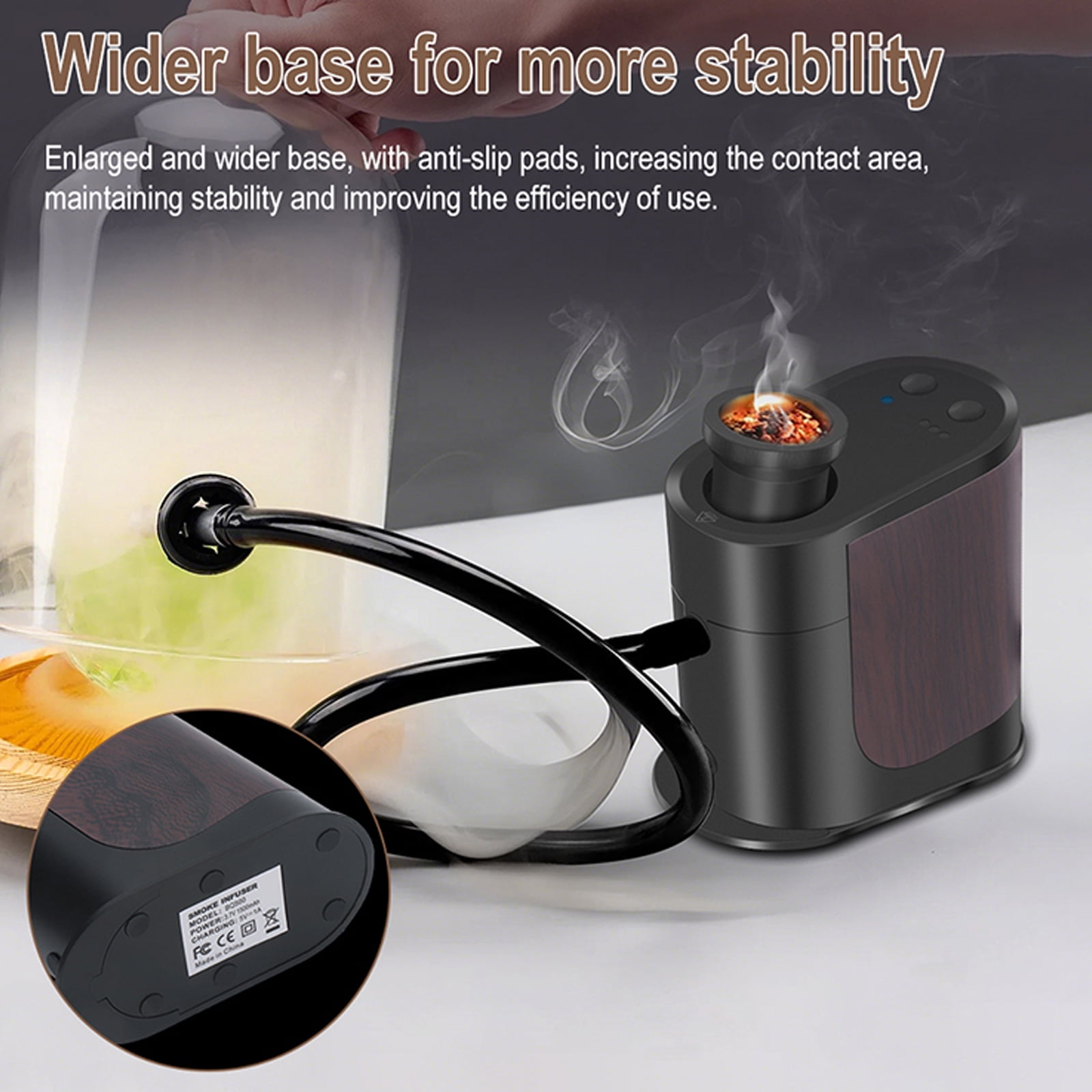 Eurhowing Handheld Electric Food Smoker Gun for Kitchen and Bartending (Black, 1 Unit) u25n4