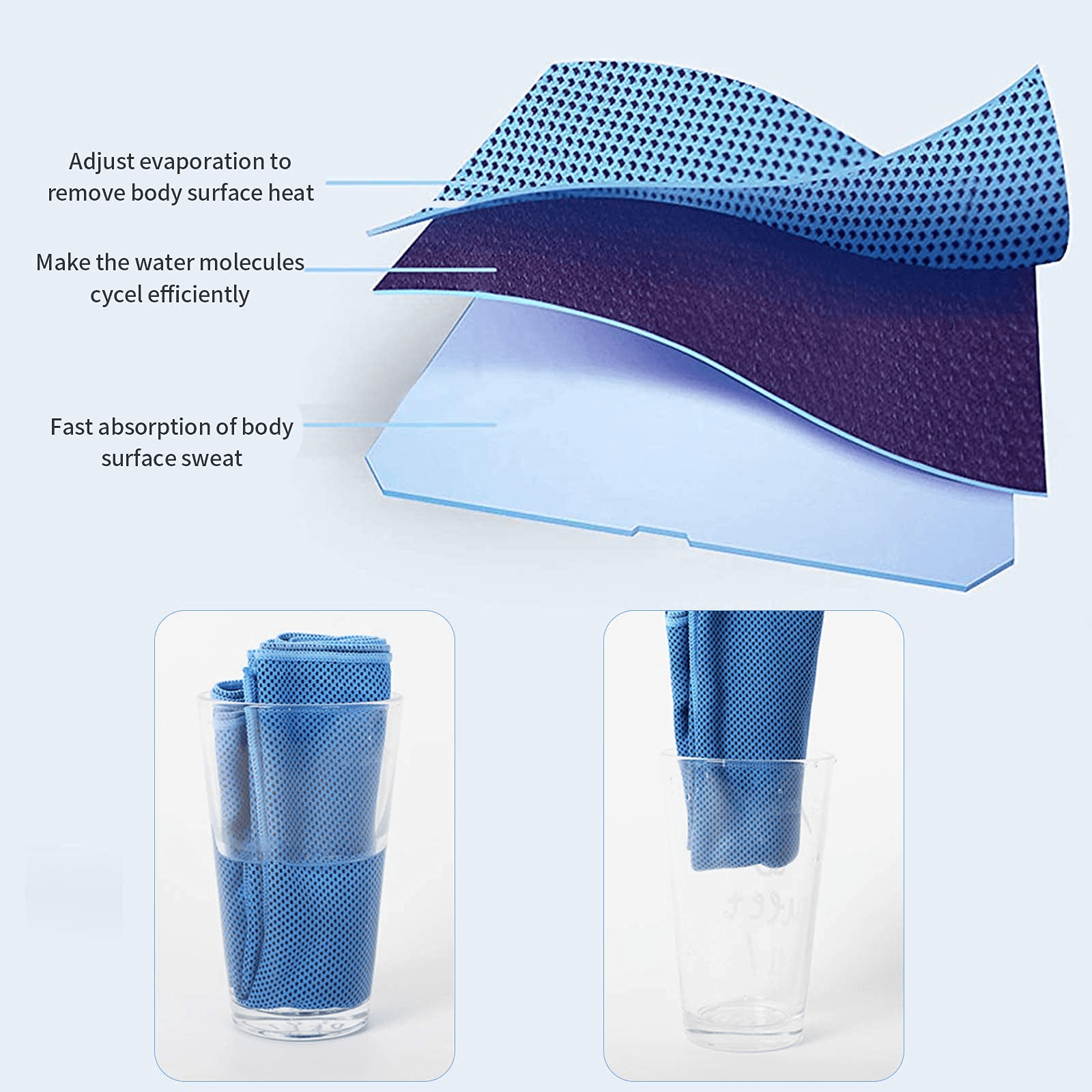 COCOBELA Microfiber Cooling Towels for Sports and Fitness (4 Pack, 40 in x 12 in) vv9pa