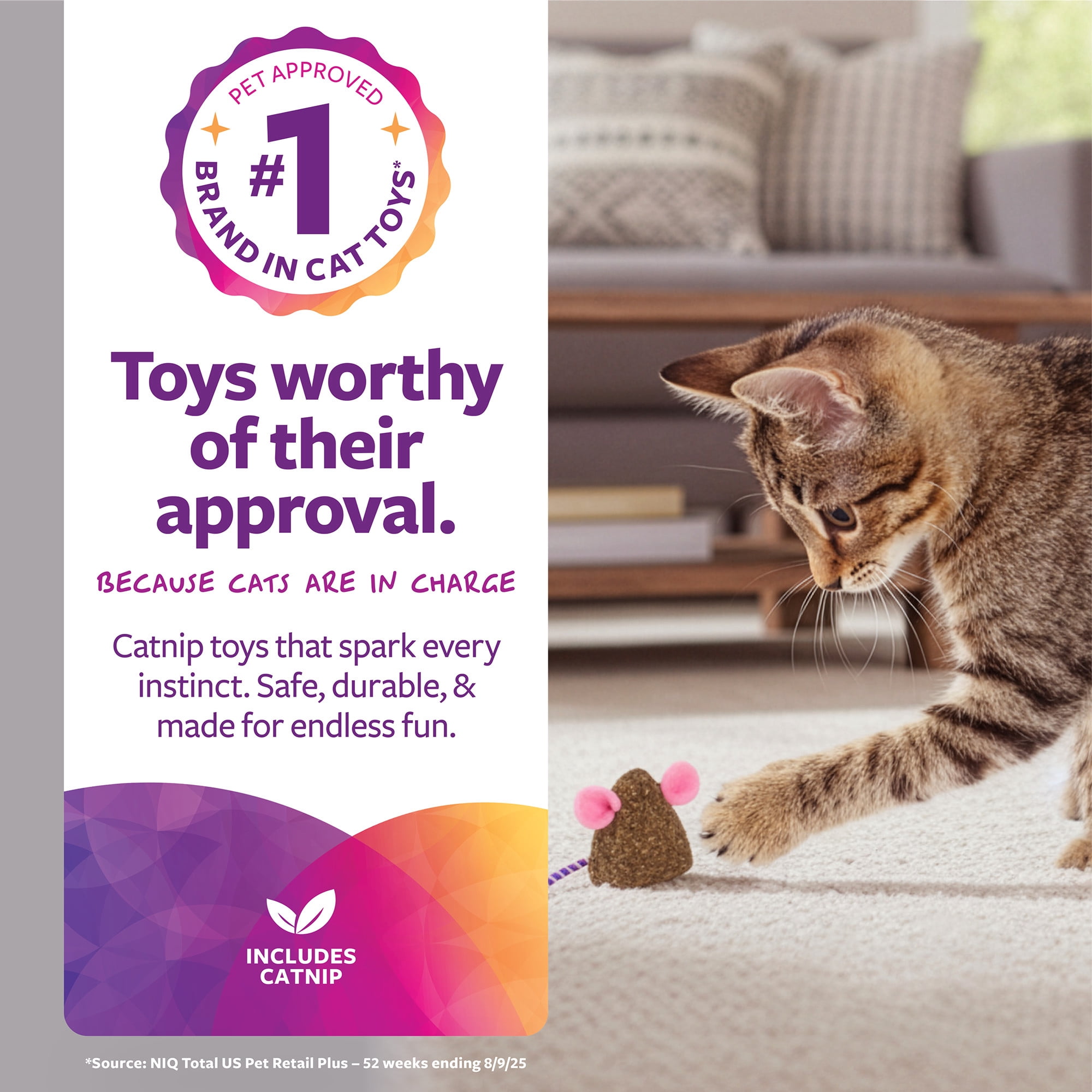 SmartyKat Mousy Mayhem Compressed Catnip Mice Interactive Cat Toys (Pink & Orange, 2-Piece Set) itgua