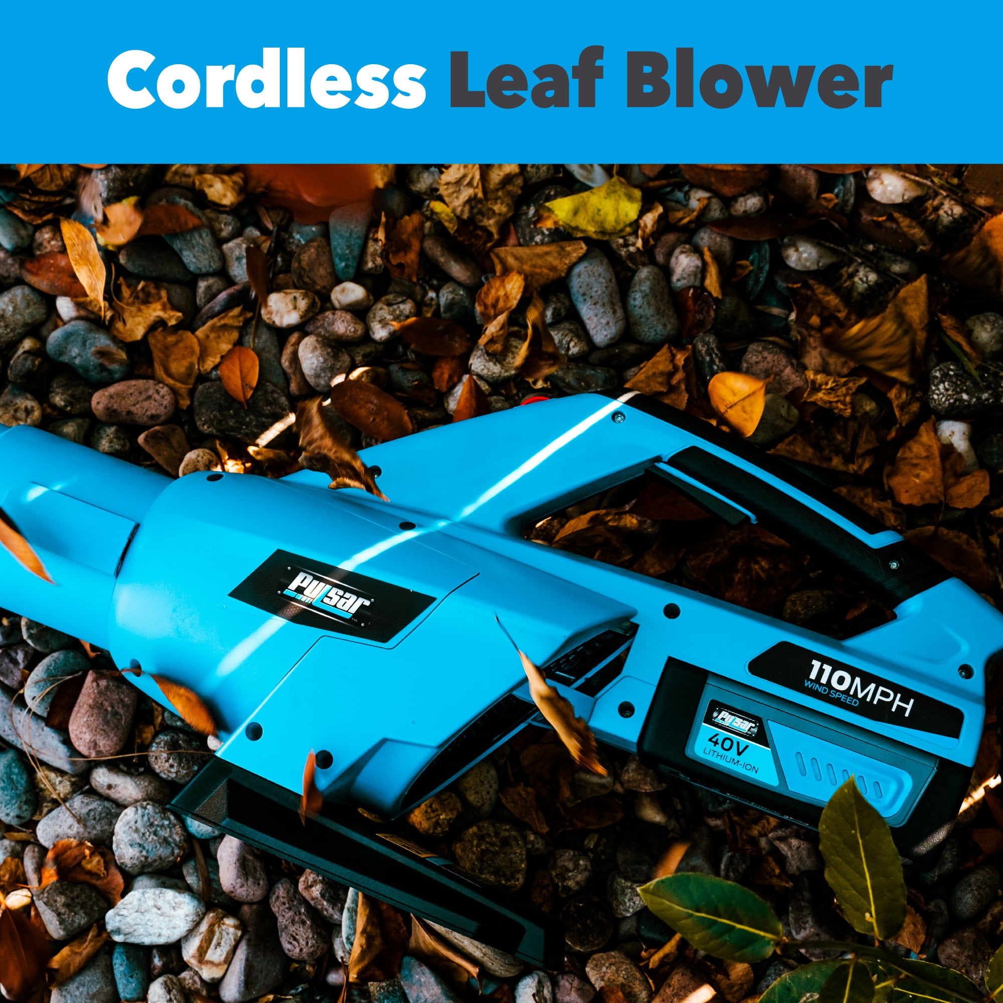 Pulsar 40V Lithium Ion Cordless Brushless Leaf Blower with 2Ah Battery (Black, 1 Pack) 2kbns