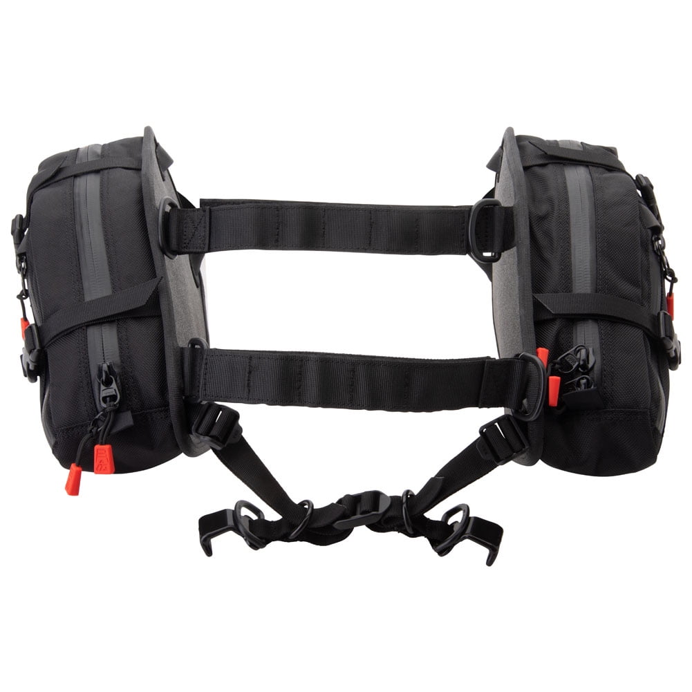 Tusk Traverse Pannier Bags Rackless Adventure Motorcycle Luggage System (Black/Grey, 16 Liters) 1p1gk