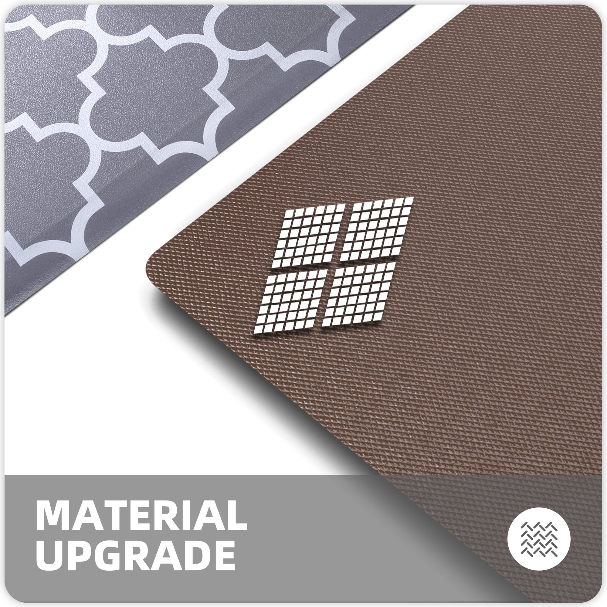 Galmaxs7 Anti-Fatigue Kitchen Mat Non-Slip Waterproof Standing Floor Rug (Gray, 17 in x 28 in) 926ki
