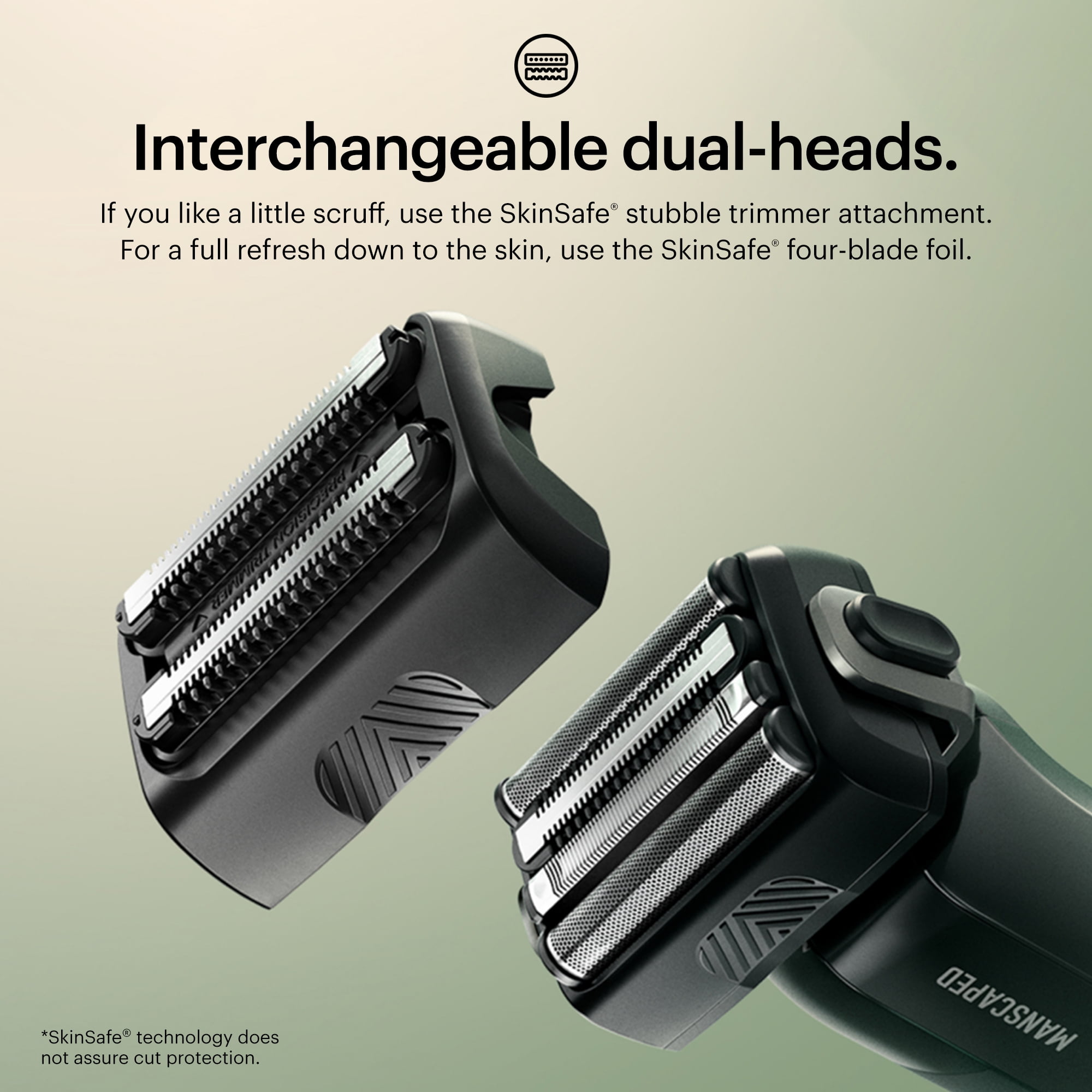MANSCAPED The Chairman PRO Electric Foil Face Shaver with SkinSafe Technology (Black, 1 Count) r5xeg