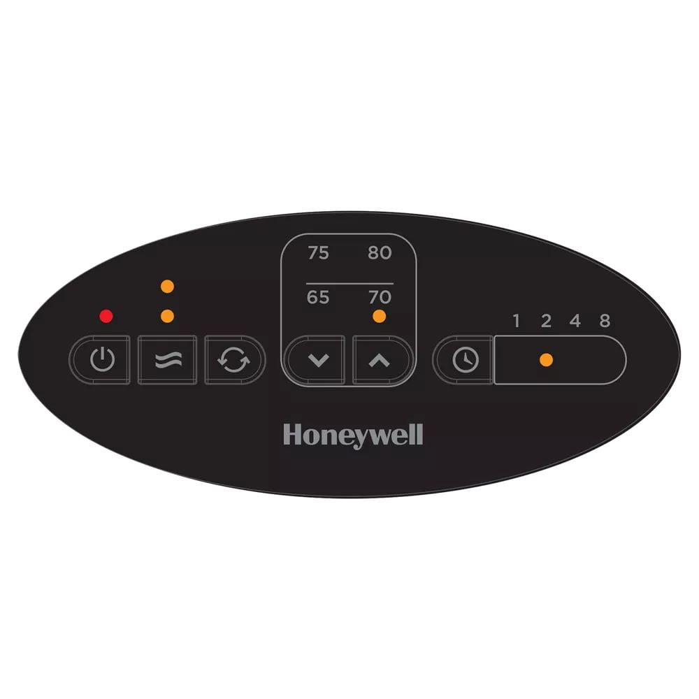 Honeywell Compact Digital Ceramic Tower Heater with Programmable Thermostat (Black, 12.75 in) 49lrk