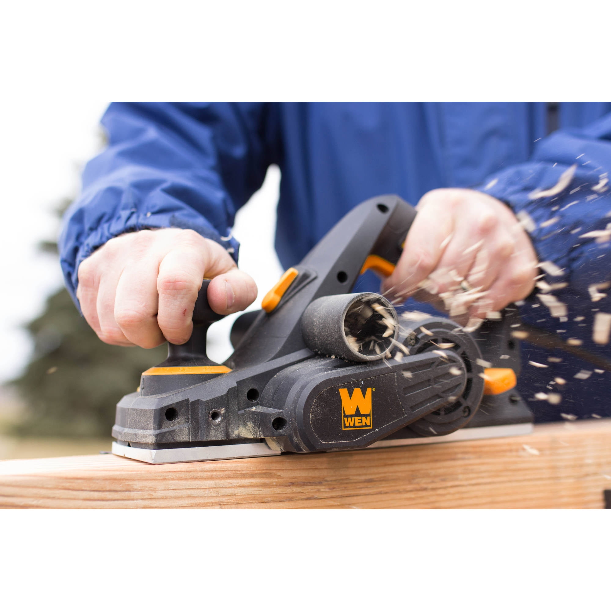 WEN 6 Amp Electric Hand Planer with 3-1/4 in Cutting Width (Black, 6 lb) xya0q