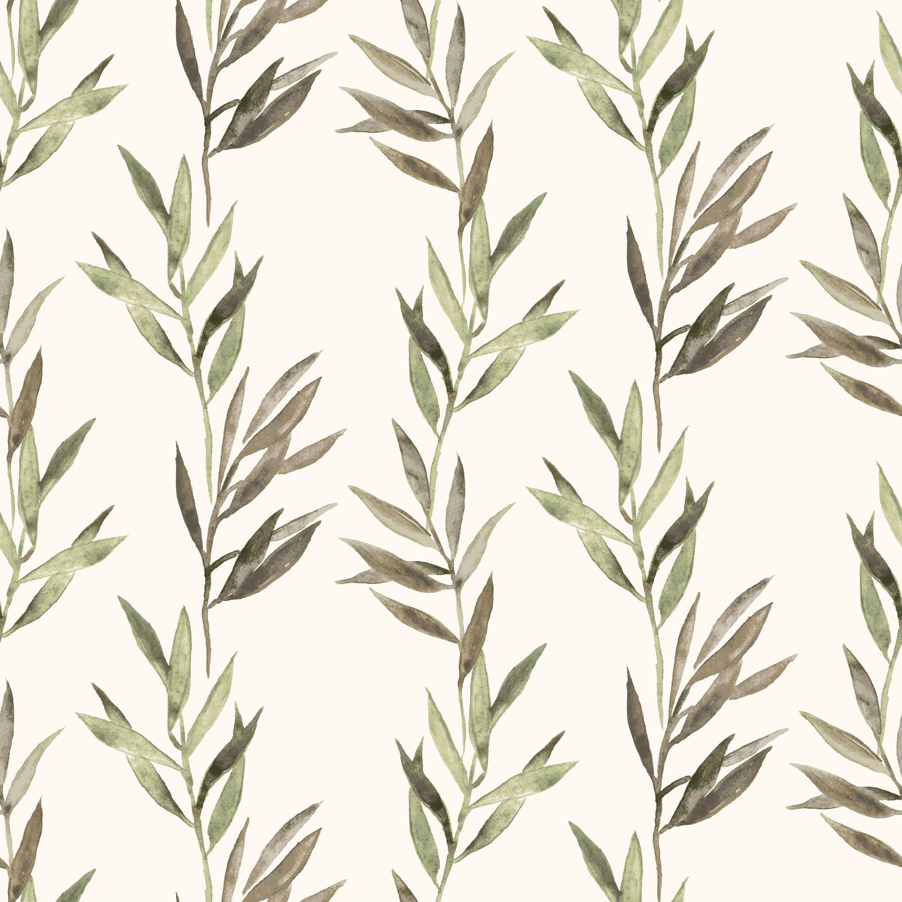 Better Homes & Gardens Scalata Branches Peel & Stick Wallpaper (Green, 18 in x 18.86 ft) qk4e2