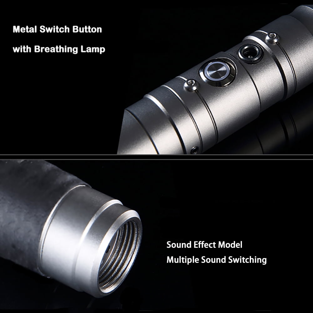 KYBERS RGB Lightsaber for Adults, Metal Hilt Force FX Saber with Smooth Swing Sound (Silver, 36 in) q00iw