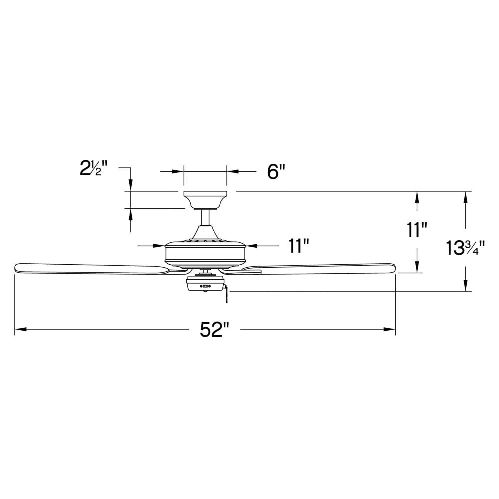 Hinkley Lighting 52 Inch 5 Blade Ceiling Fan (Brushed Nickel, 52 in) 7e82r
