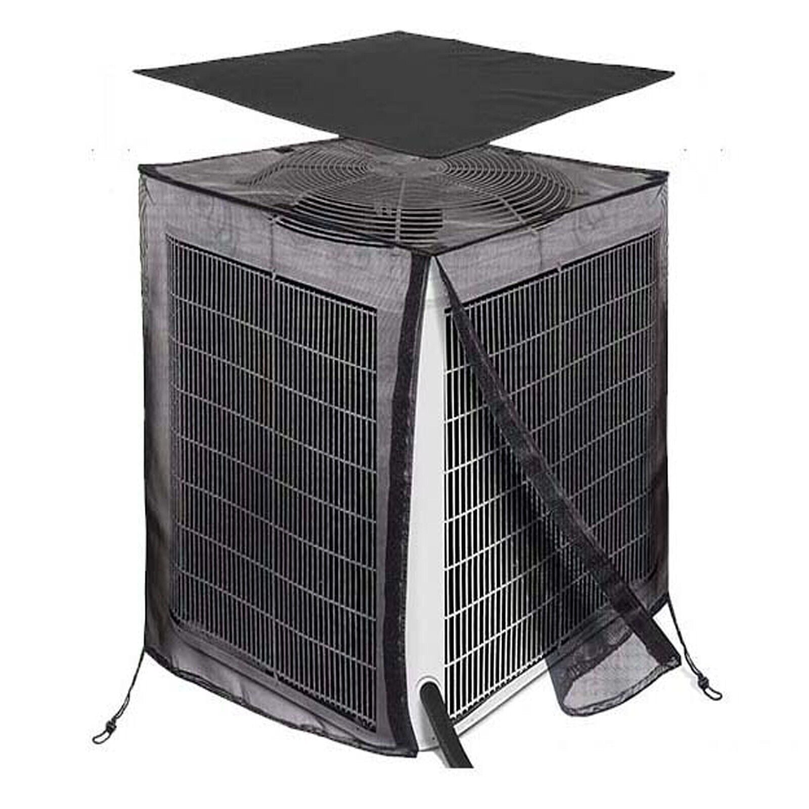 Topchances Central Air Conditioner Cover, Heavy Duty Weatherproof Outdoor AC Unit Protector (Black, 28 in x 28 in x 32 in) ayhqh