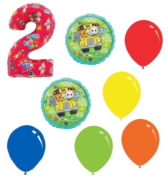 DalvayDelights Cocomelon 2nd Birthday Party Decoration Balloon Bouquet (8 Piece Set) 4iwd9