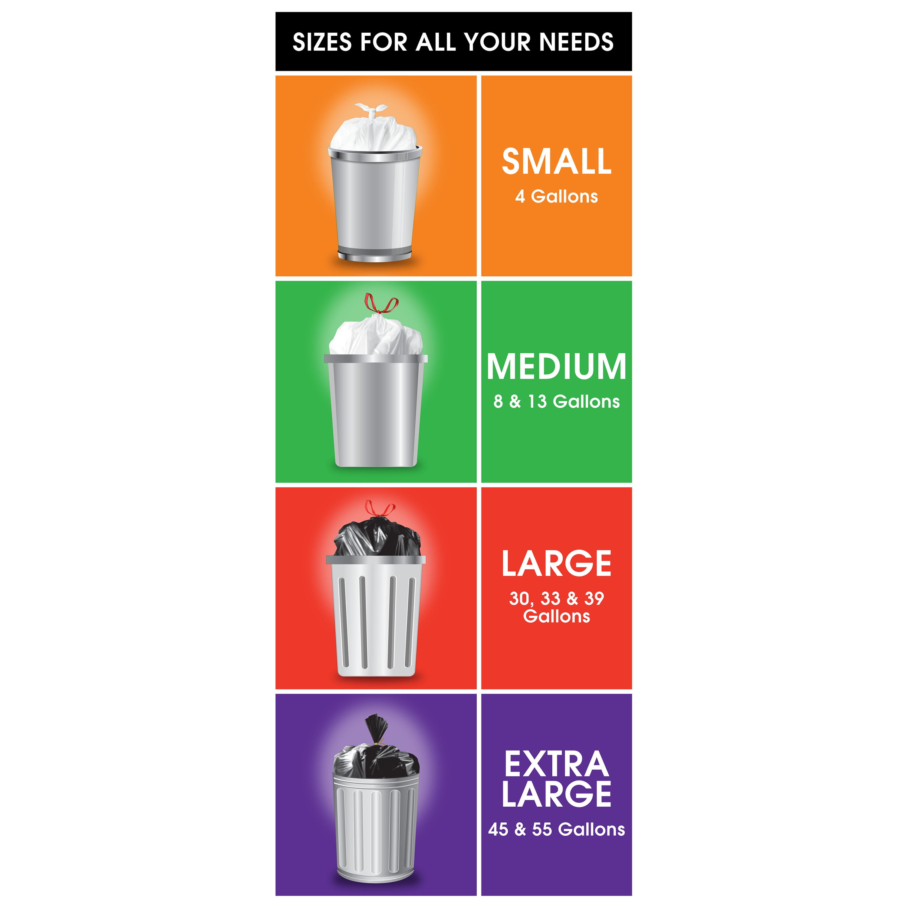 Great Value 13 Gallon Tall Kitchen Drawstring Trash Bags (White, 80 Count) o0x75