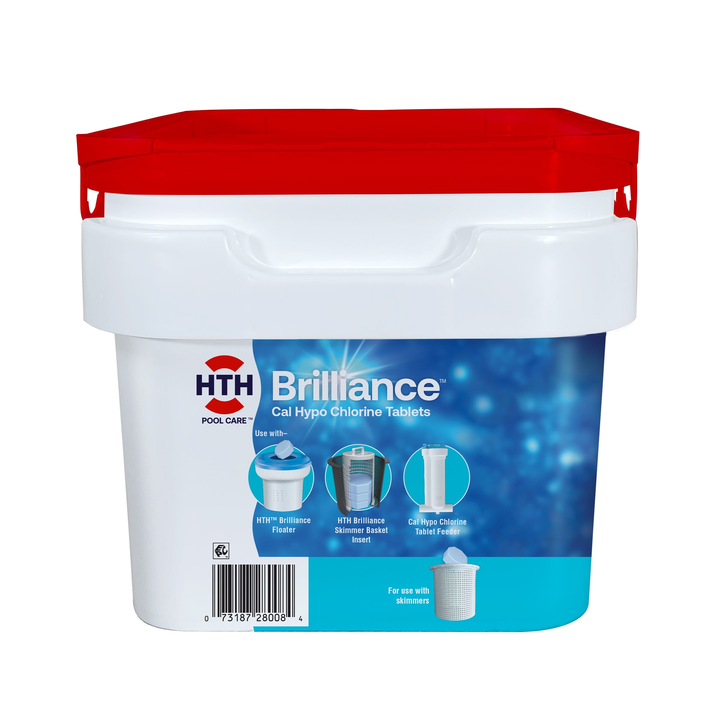 HTH Brilliance Cal Hypo Chlorine Tablets for Swimming Pools, Sanitizing Pool Chemicals (4.75 lb) 3j3y6