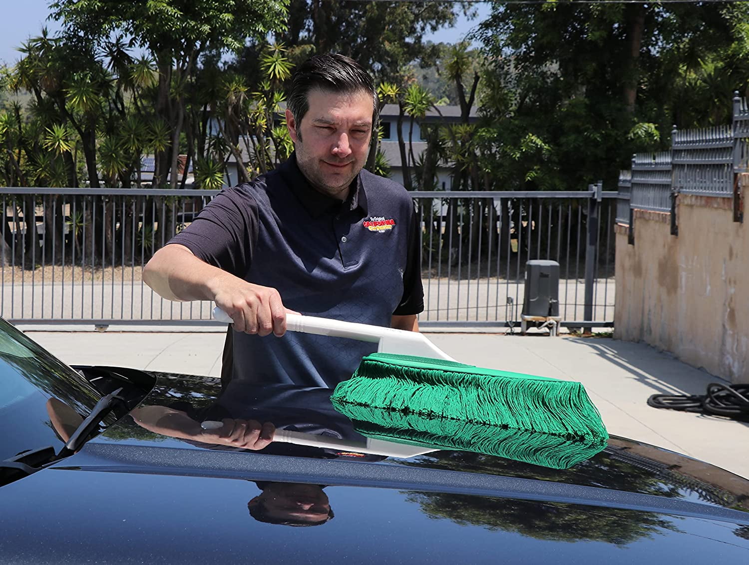 California Car Duster Detailing Combo Set with Plastic Handle (Green, 2-Piece) 5dqd9