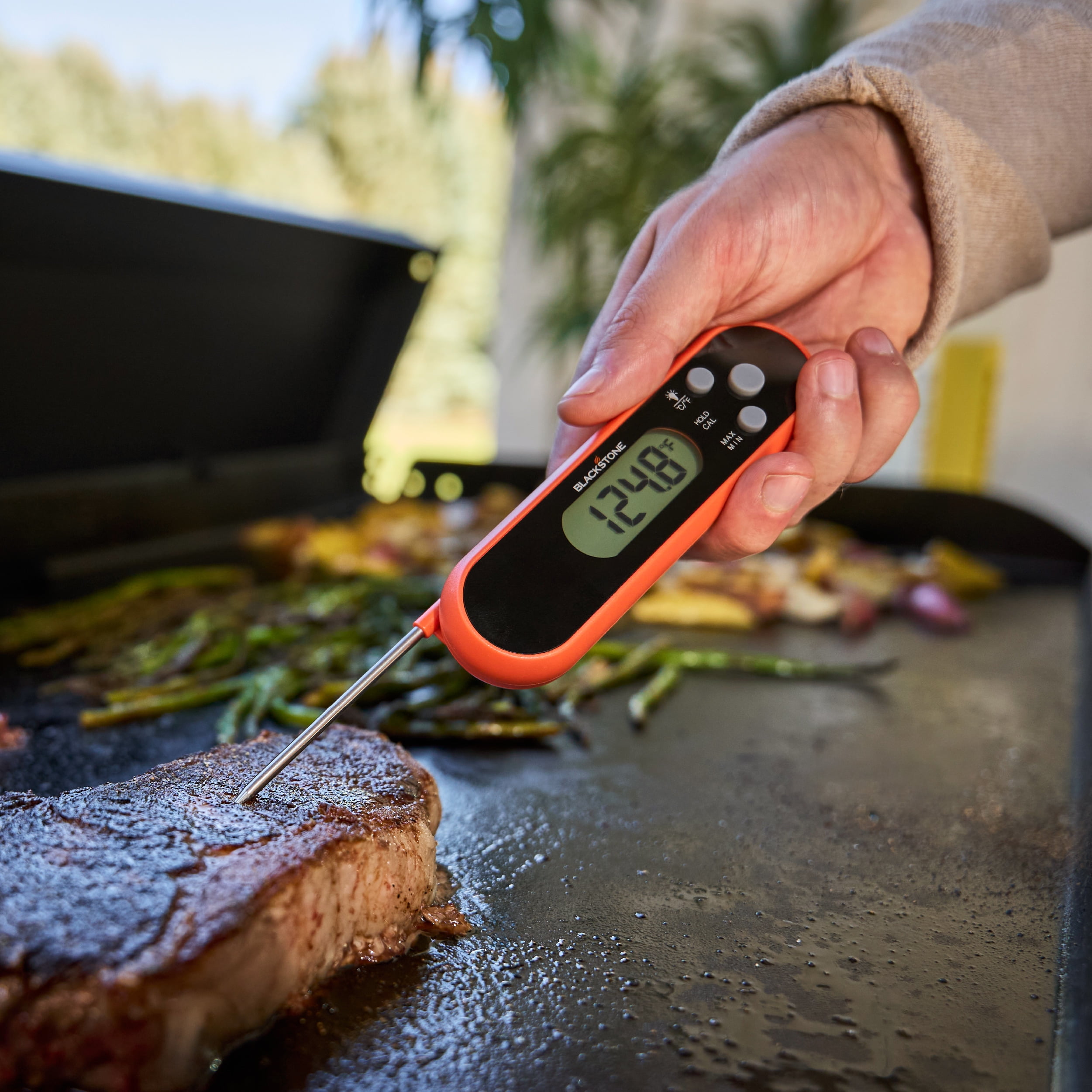 Blackstone Folding Probe Thermometer for Grilling and Cooking (Orange, 6.5 in) h94a3 - Image 2