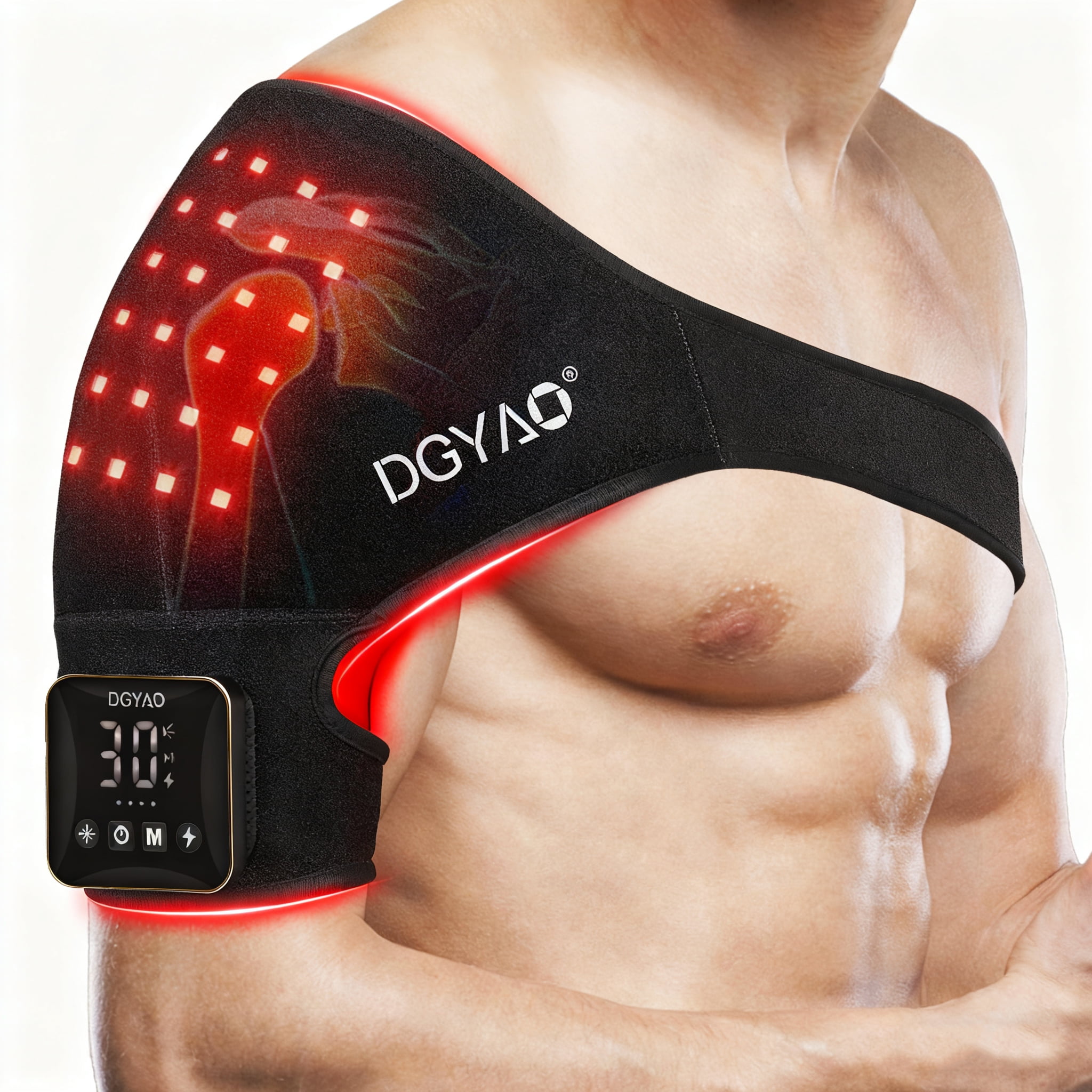 DGYAO Infrared Light Shoulder Pad for Muscle Relaxation (Red, One Size) 1igfz