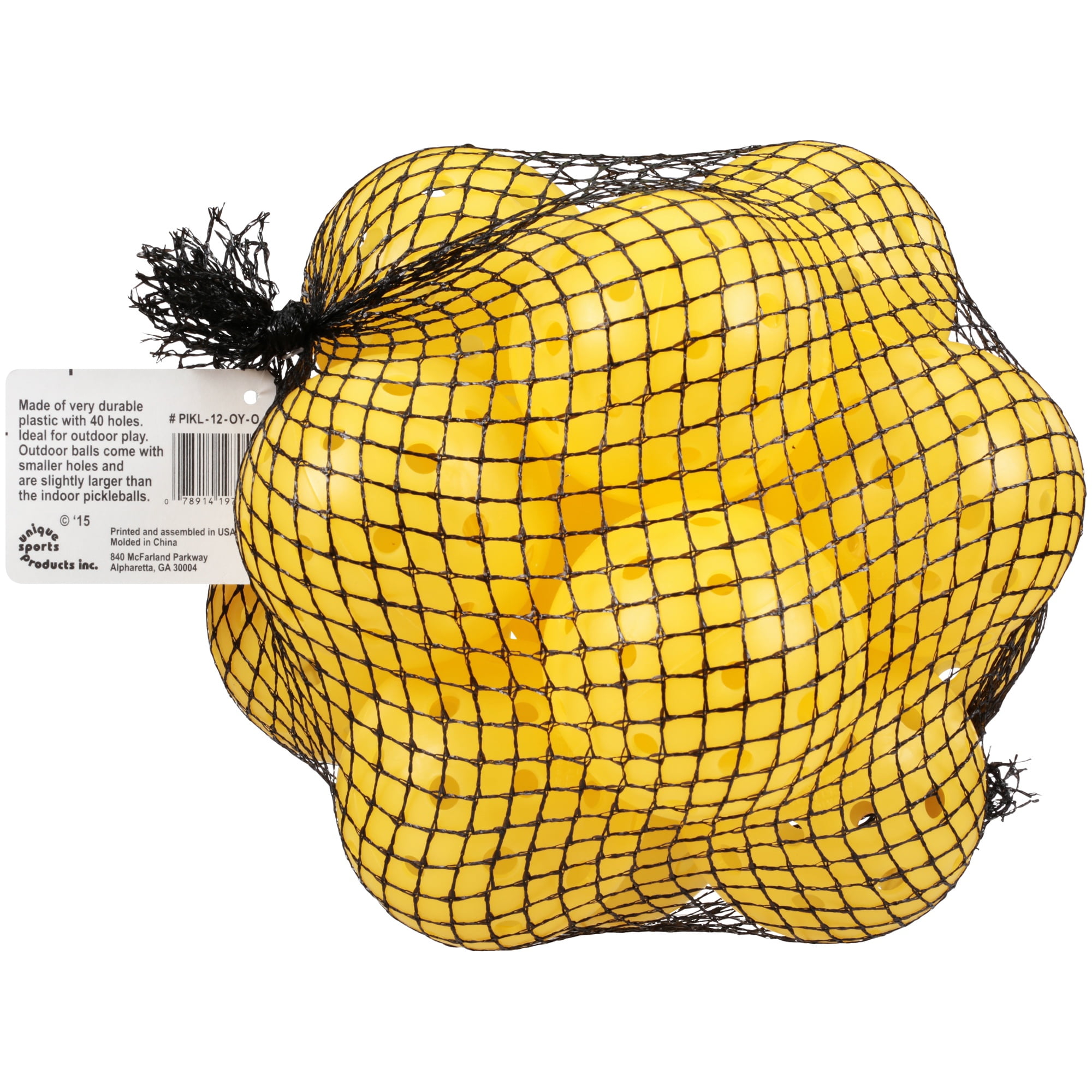 Tourna Strike Outdoor Pickleballs High-Visibility Durable Performance (Yellow, 12 ct) d7br9