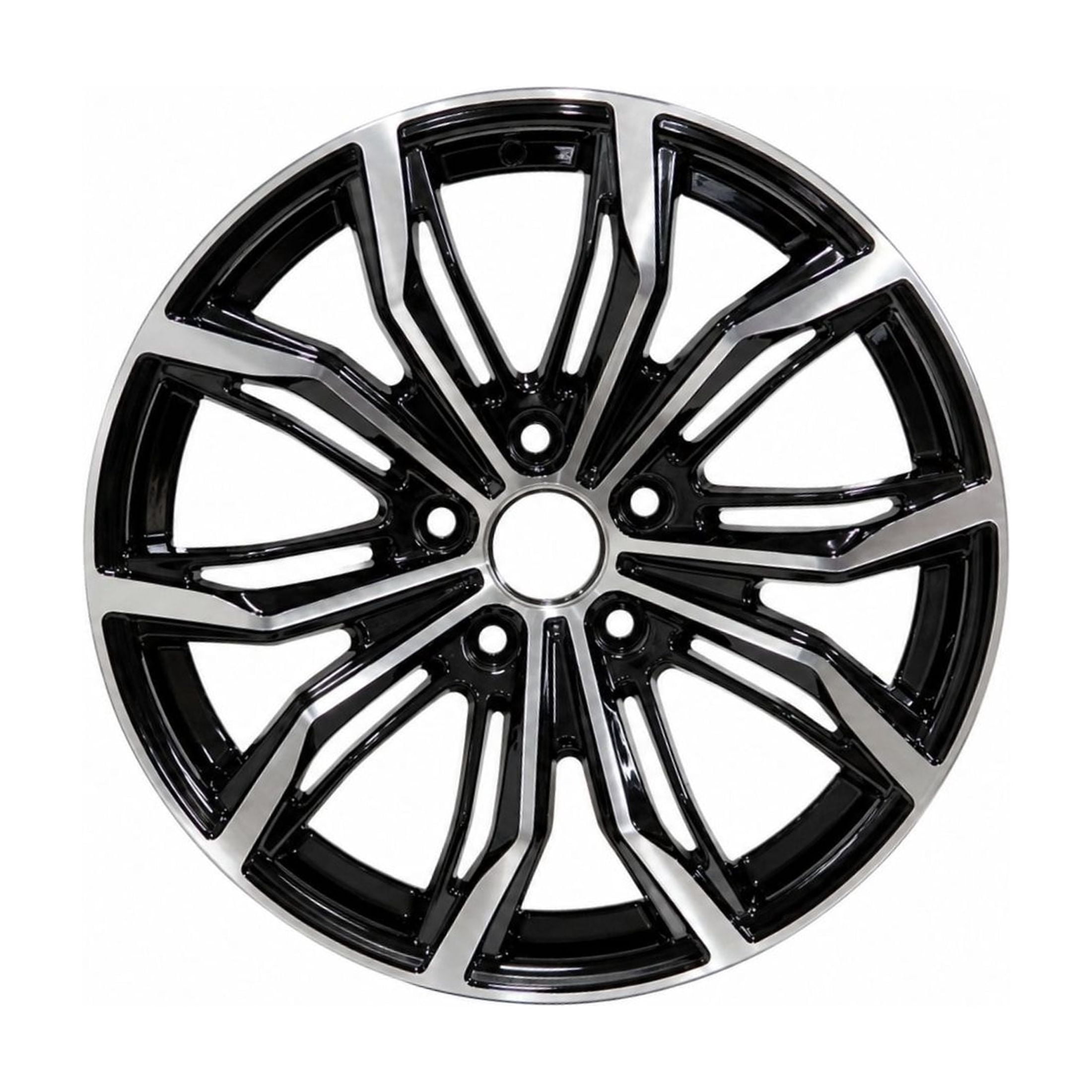 NextSet Wheels 17 in Alloy Wheel Rim (Black Machined, 5x100 Bolt Pattern) r21c1