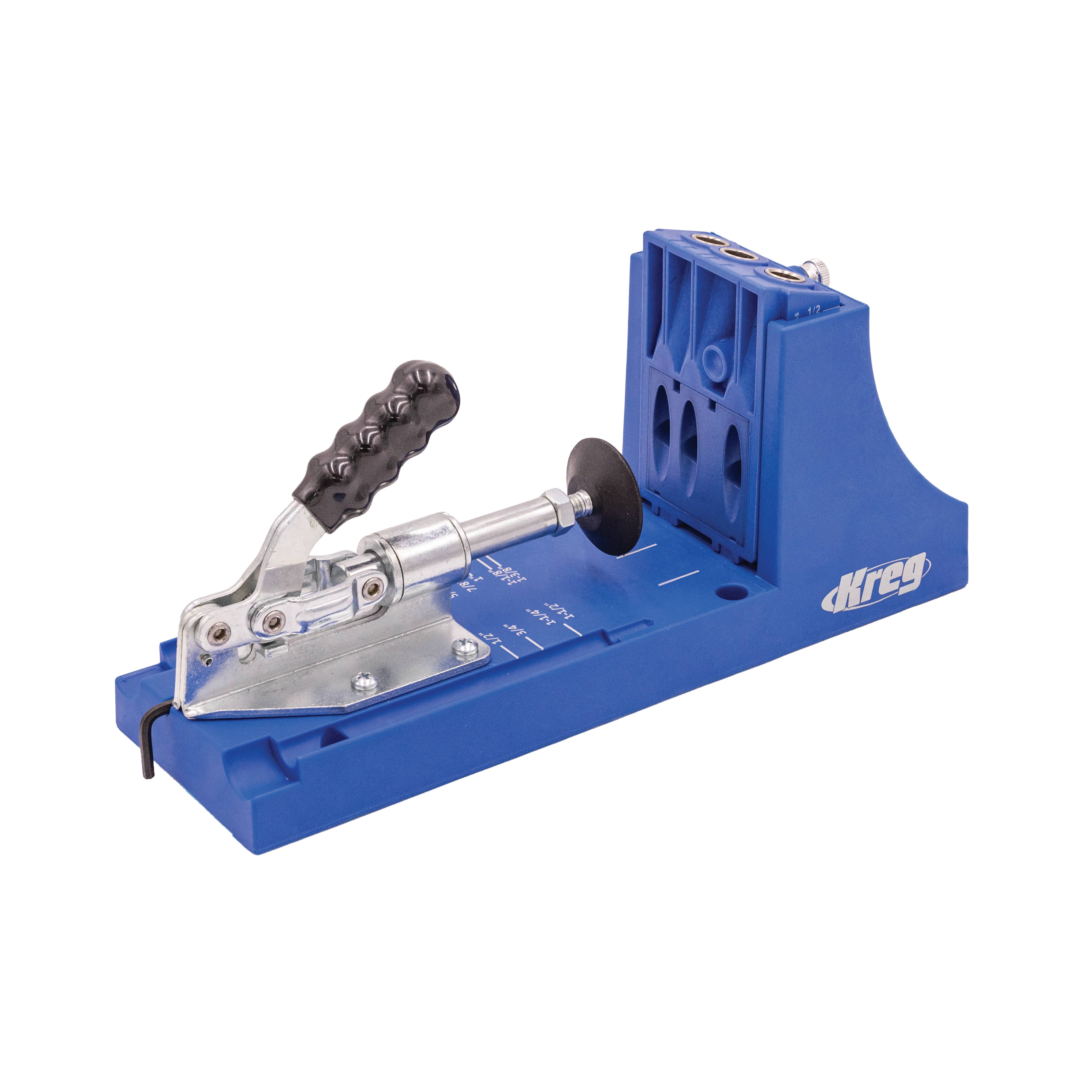 Kreg K4 Pocket Hole Jig System (Adjustable Woodworking Joinery Tool for 0.5 in to 1.5 in Thick Materials) 3z3ih