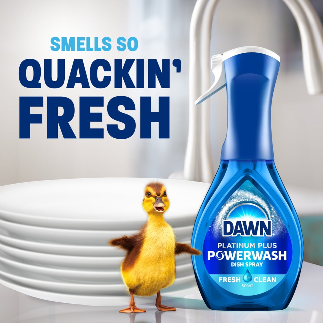 Dawn Powerwash Dish Spray, Grease-Removing Dishwashing Liquid, Fresh Scent (1 Starter Kit, 16 fl oz) b3z3p