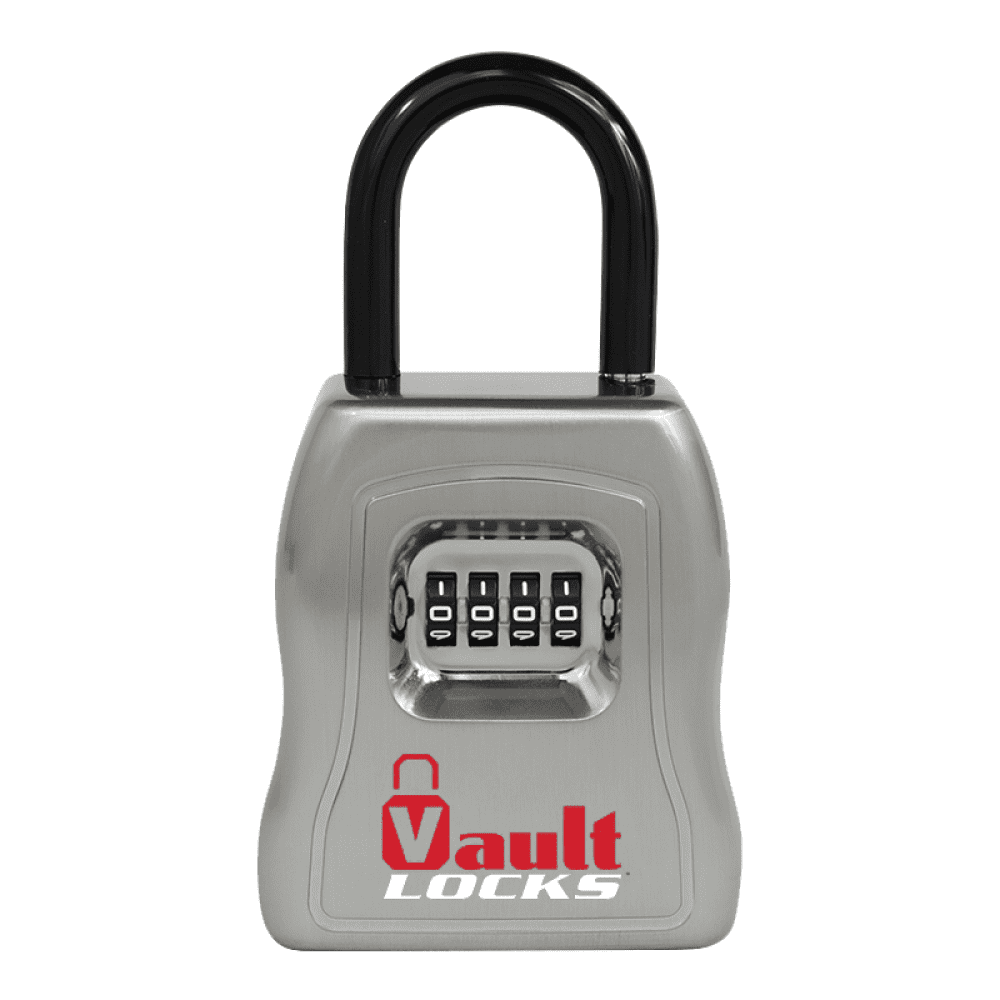 Vault Locks 5500 Key Lock Box with 4-Digit Combination and Hardened Steel Shackle (Silver, 6.2 cu in) lsans