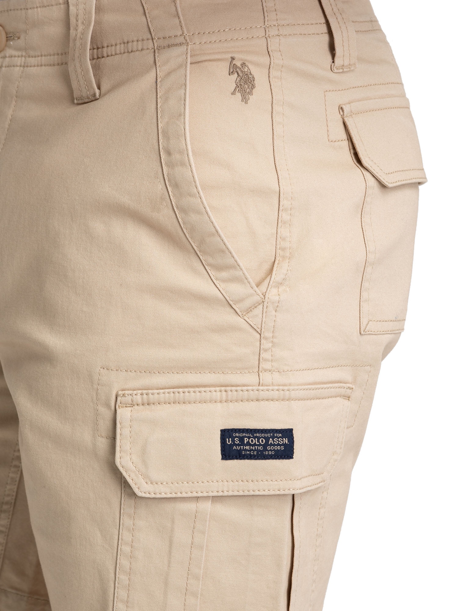 U.S. Polo Assn. Men's Cargo Shorts Relaxed Fit Utility Pockets (Beige, 32) jgz1x