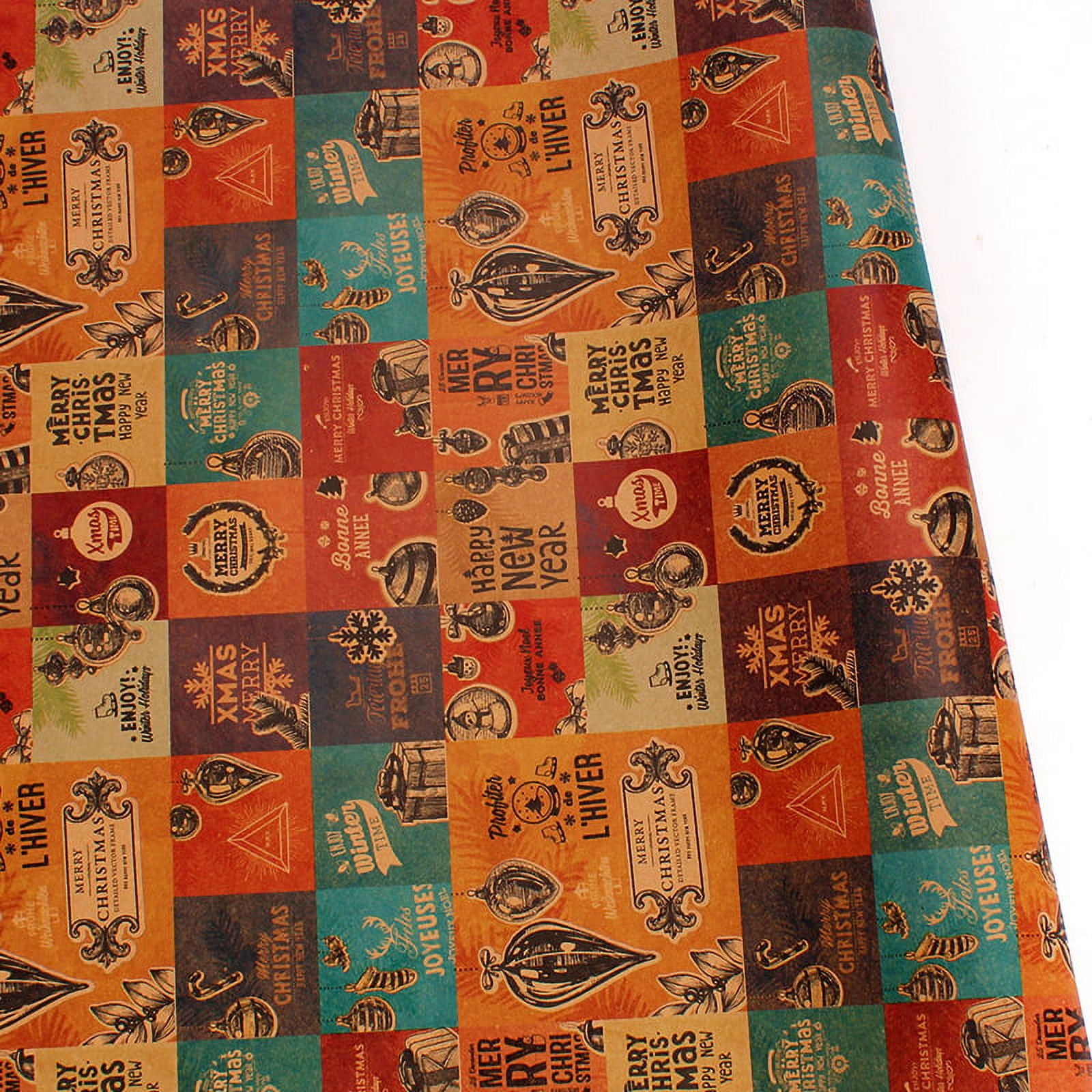 BEEPRINCESS Christmas Wrapping Paper Set, Holiday Kraft Gift Wrap with Festive Designs (9-Sheets, 30 in x 20 in) gzhwt