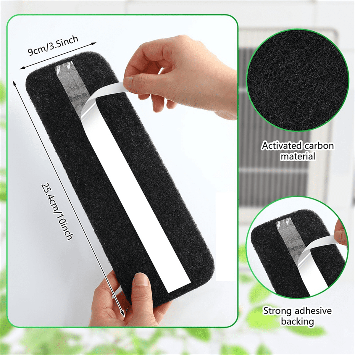 Generic Ceiling Fan Blade Air Purifier Pads (Black, 20 Pack, 9.84 in x 3.54 in) llad6