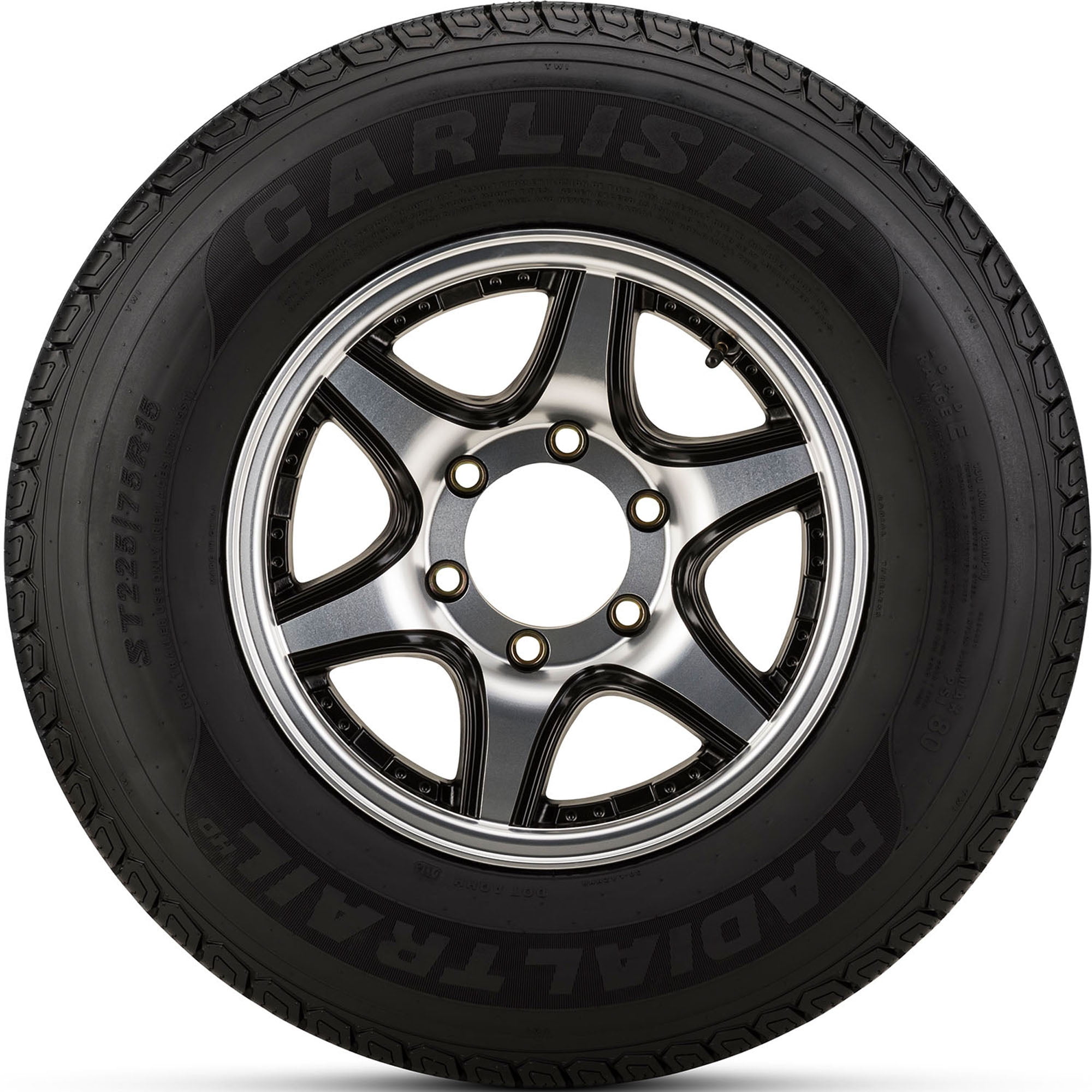 Carlstar Radial Trail HD All Season Trailer Tire (ST225/75R15, Load Range C) wgwkh