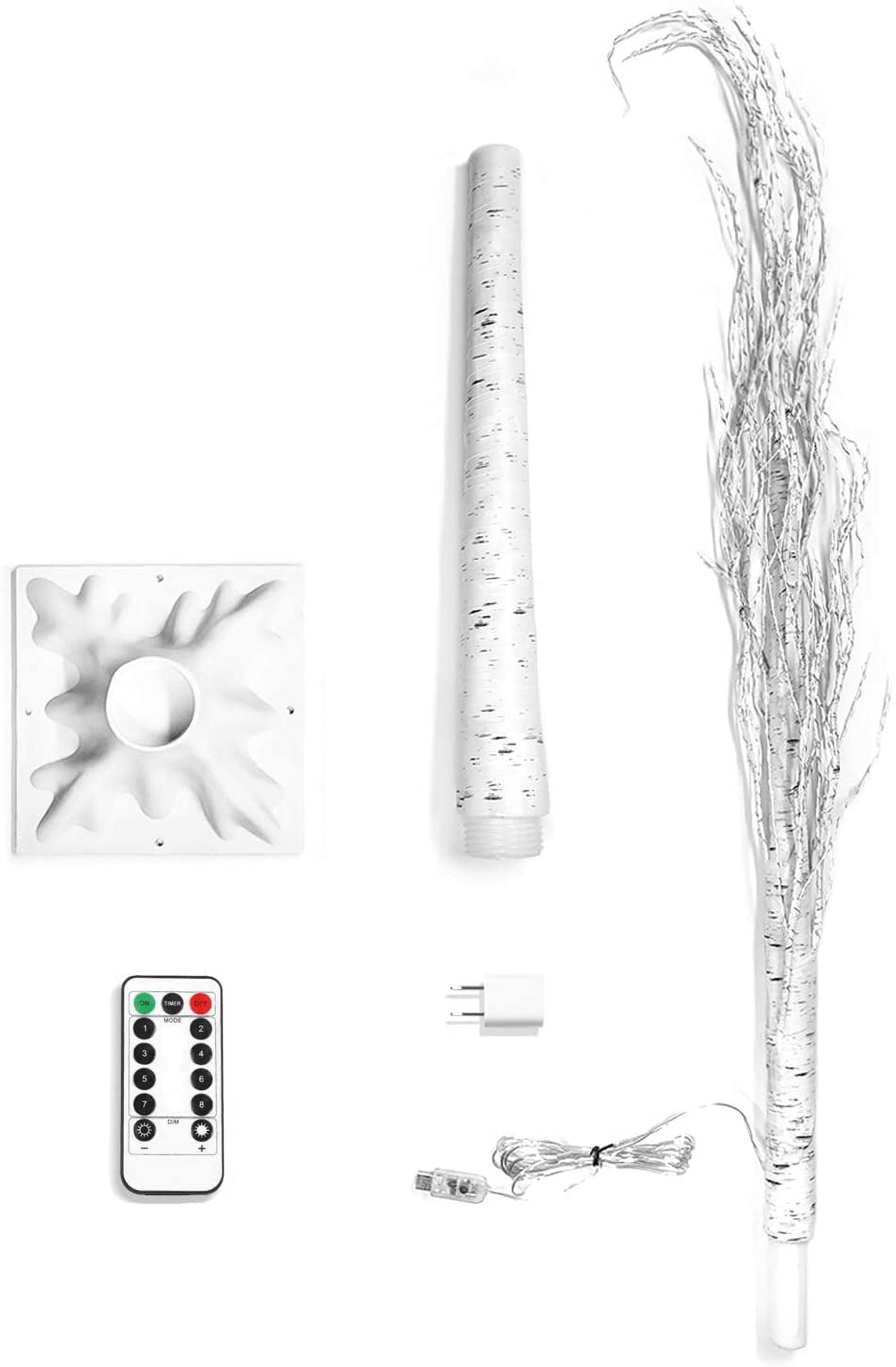 GLUAAE 6 ft LED Birch Tree Light with Remote Control, Dimmable Warm White Lighting for Home and Event Decor (6 ft) xbo05