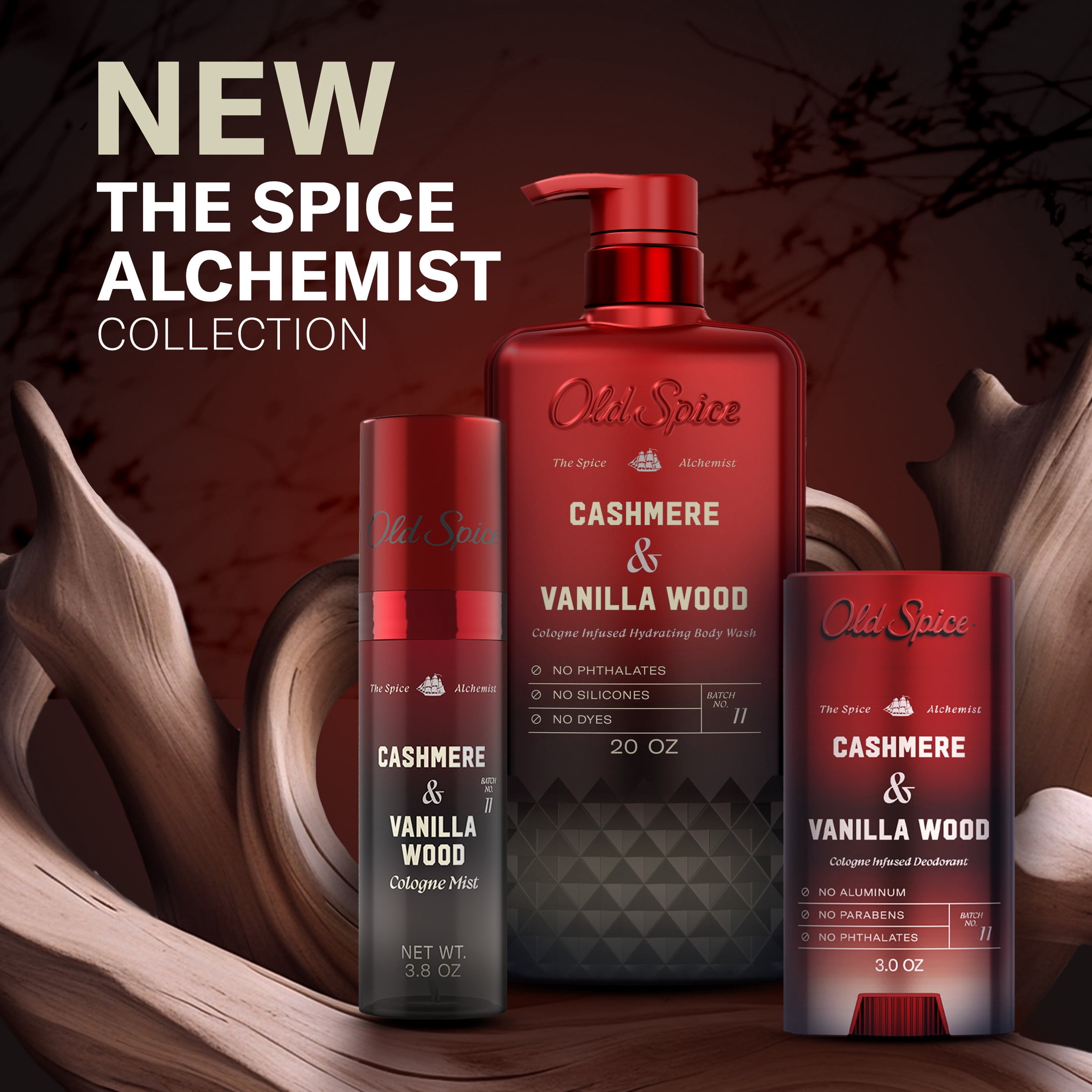Old Spice The Spice Alchemist Body Wash for Men, Cashmere and Vanilla Wood Scent (20 oz) 9rhr8