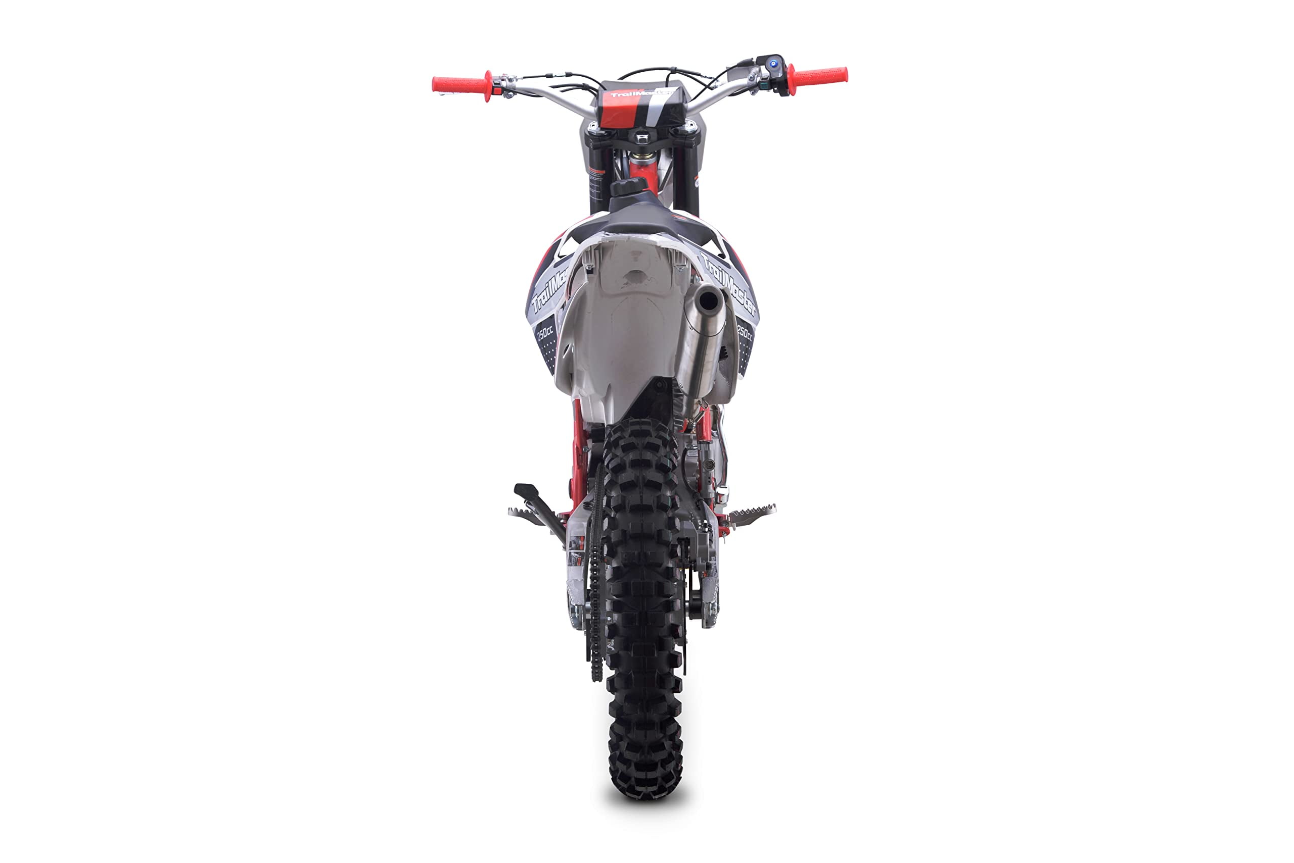 Trailmaster TM33 250cc Dirt Bike Off-Road Motorcycle with LED Headlight and Manual 5-Speed Transmission (Red, 37 in Seat Height) 1fgdp