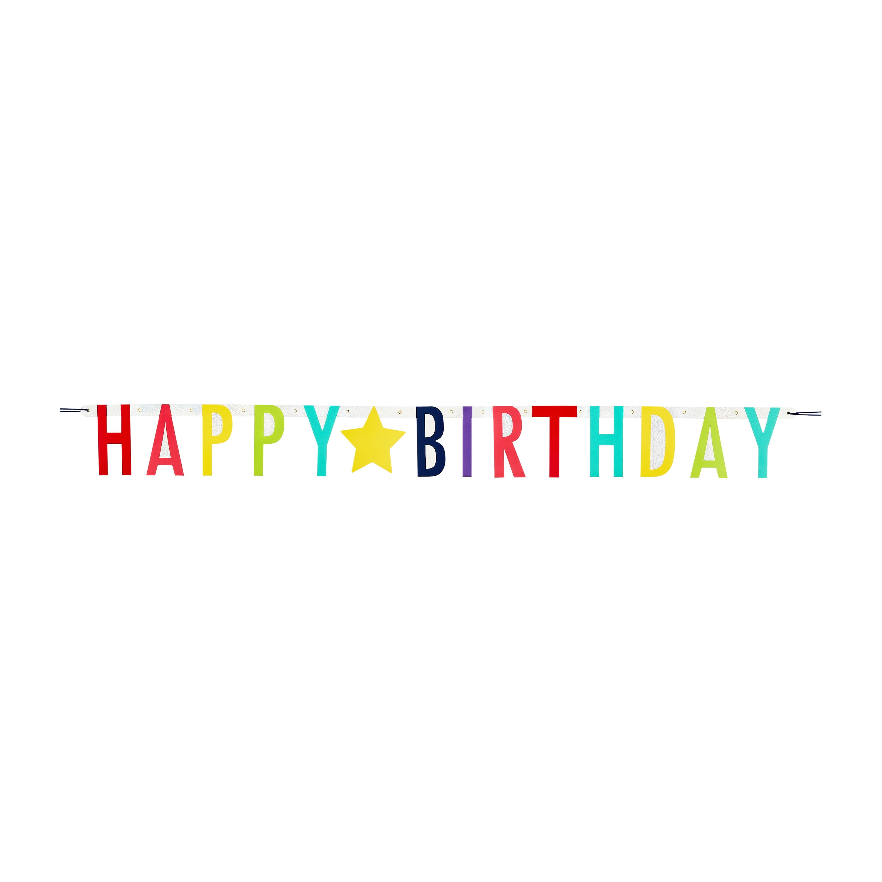 Way To Celebrate Happy Birthday Paper Party Banner, Festive Holographic Accents (Multi-Color, 8 ft) yv3g0