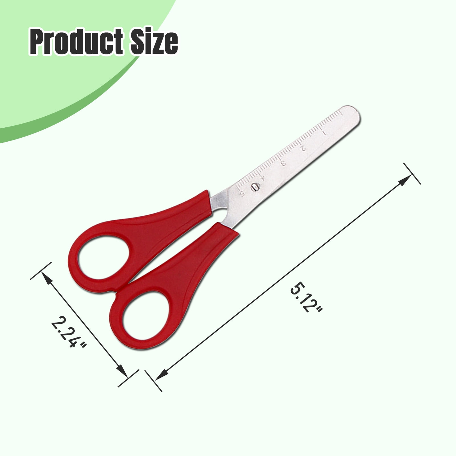 AGCAN Safety Scissors Bulk Pack, Blunt Tip Crafting Scissors with Measuring Scale (Assorted Colors, 25 Pack, 5 in) m0osu