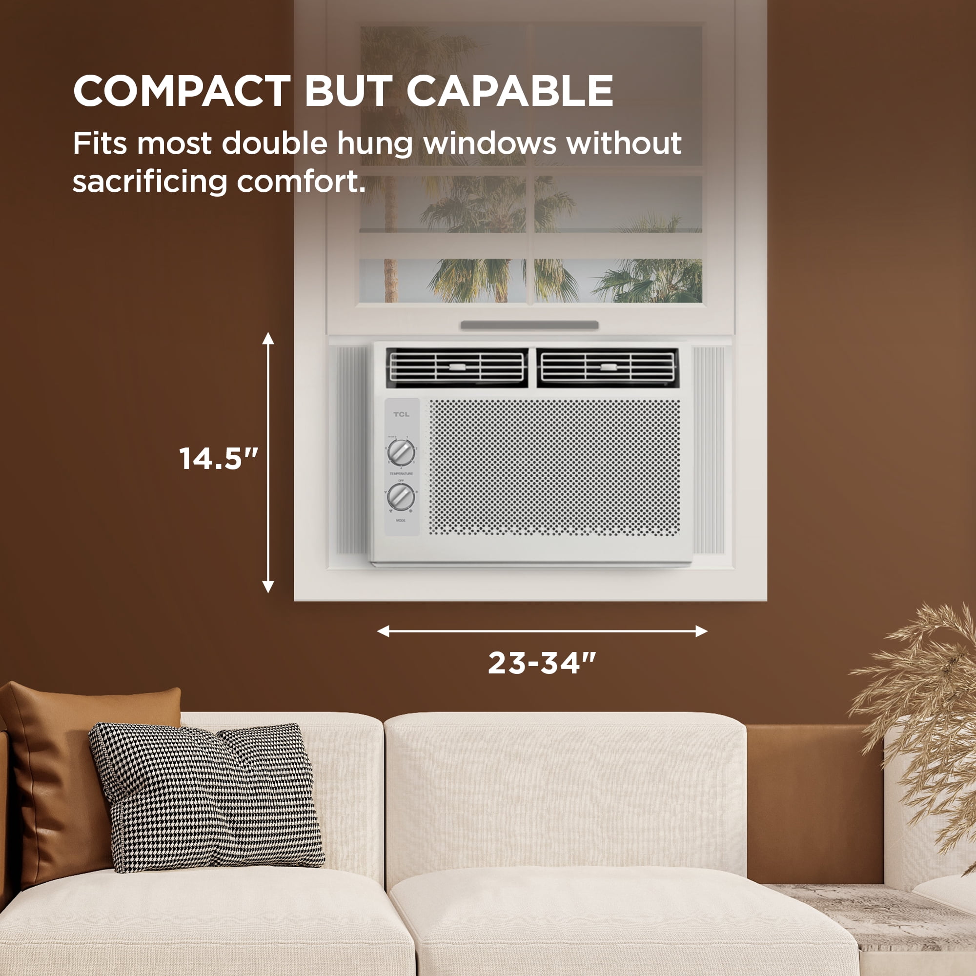 TCL 5,000 BTU Mechanical Window Air Conditioner (White, 150 Sq ft Coverage) icinw
